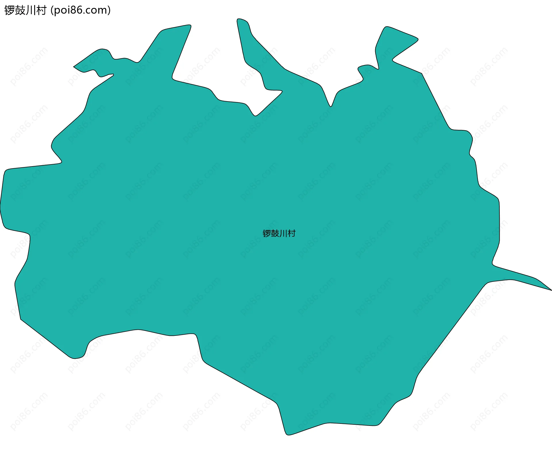 锣鼓川村边界地图