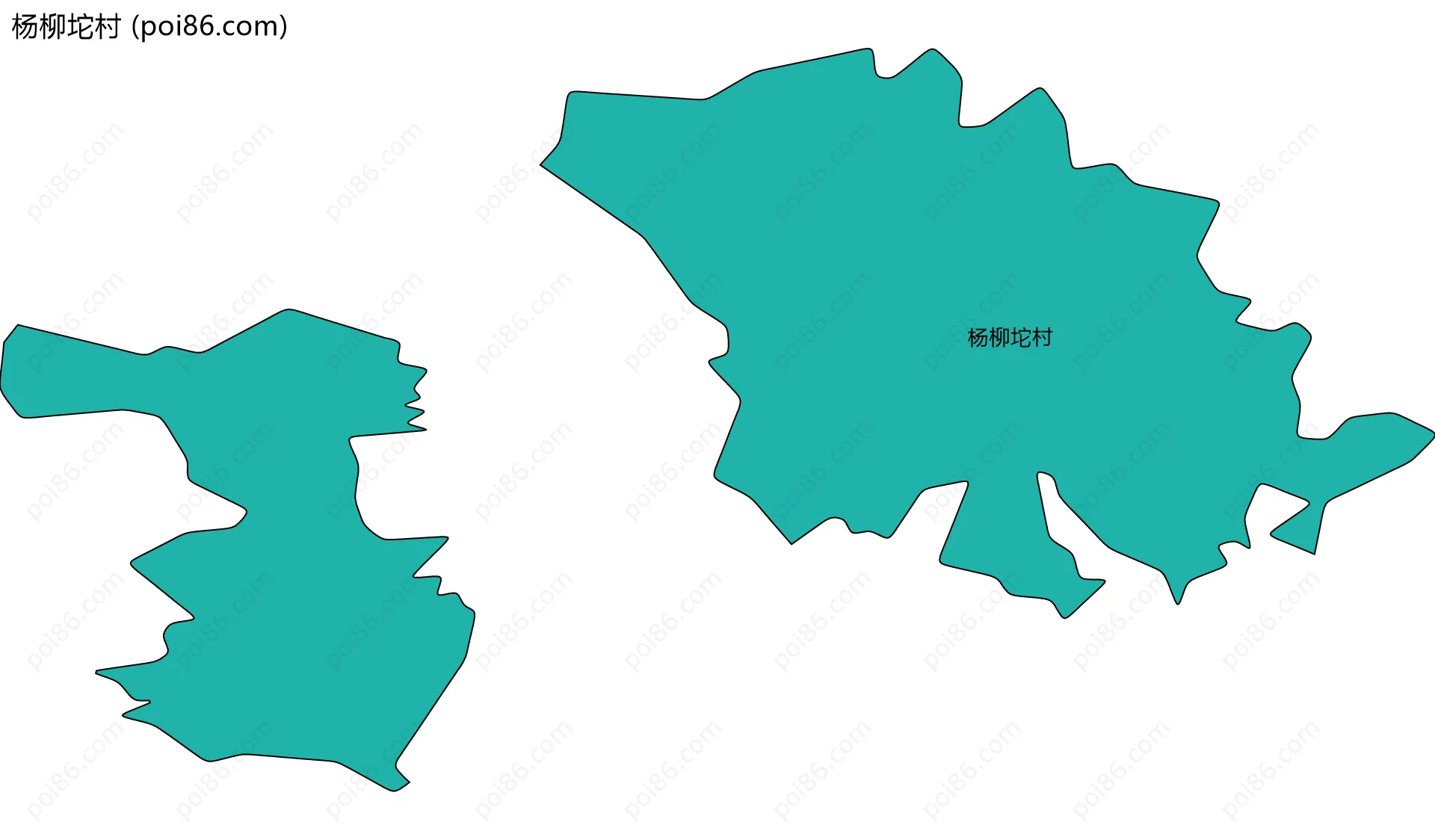 杨柳坨村边界地图