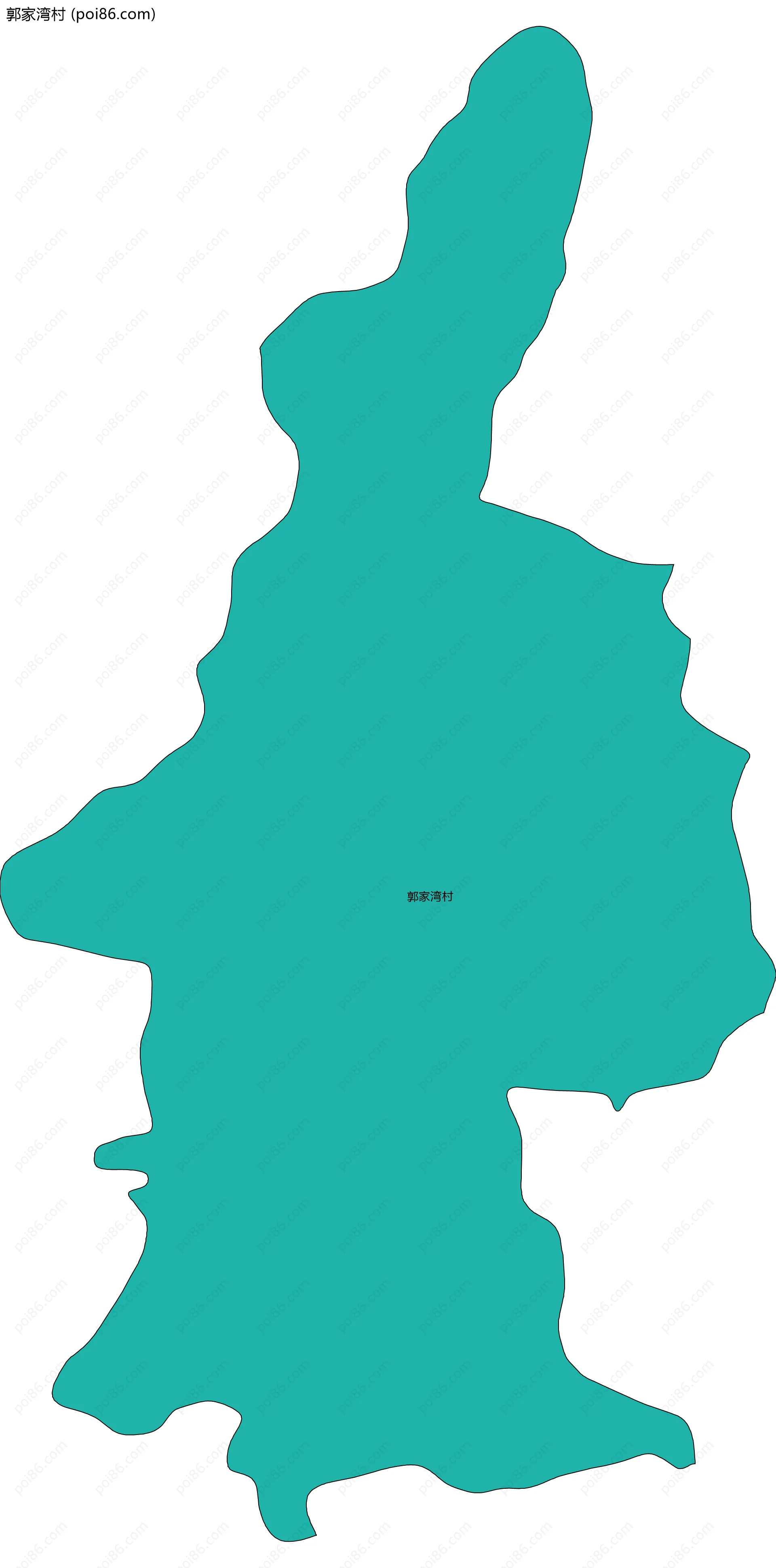 郭家湾村边界地图