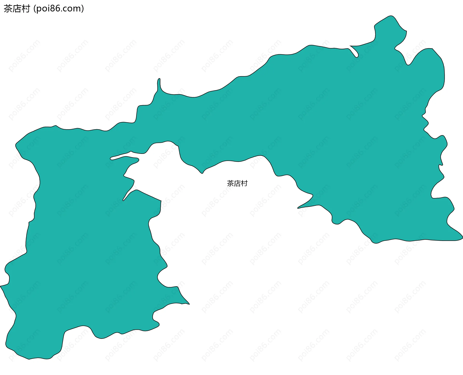 茶店村边界地图