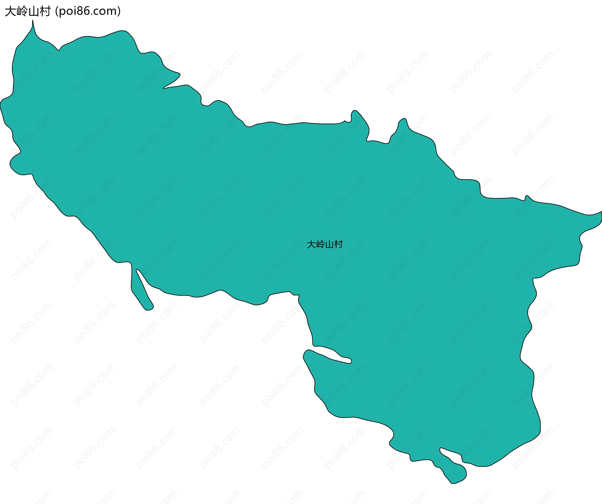大岭山村边界地图
