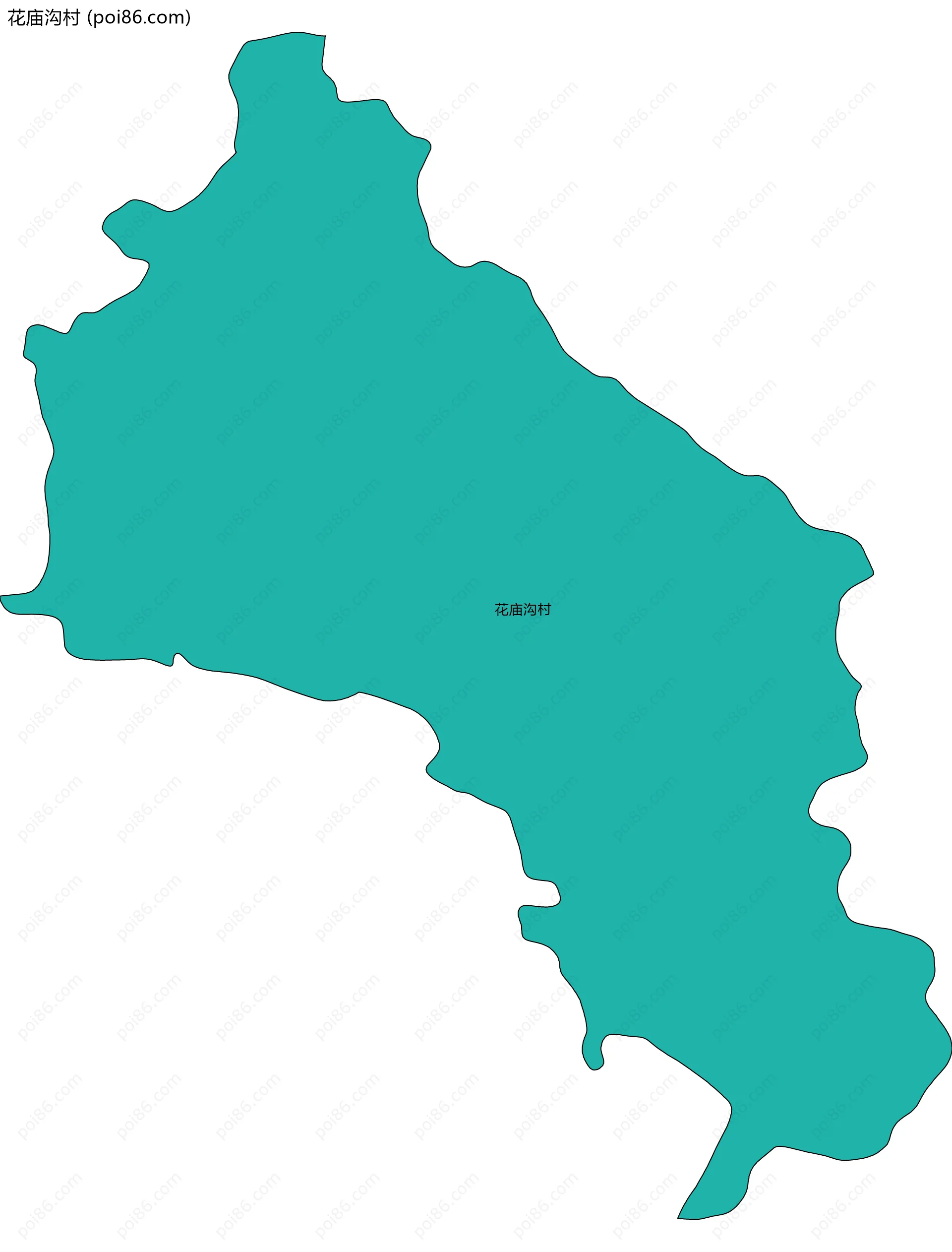 花庙沟村边界地图