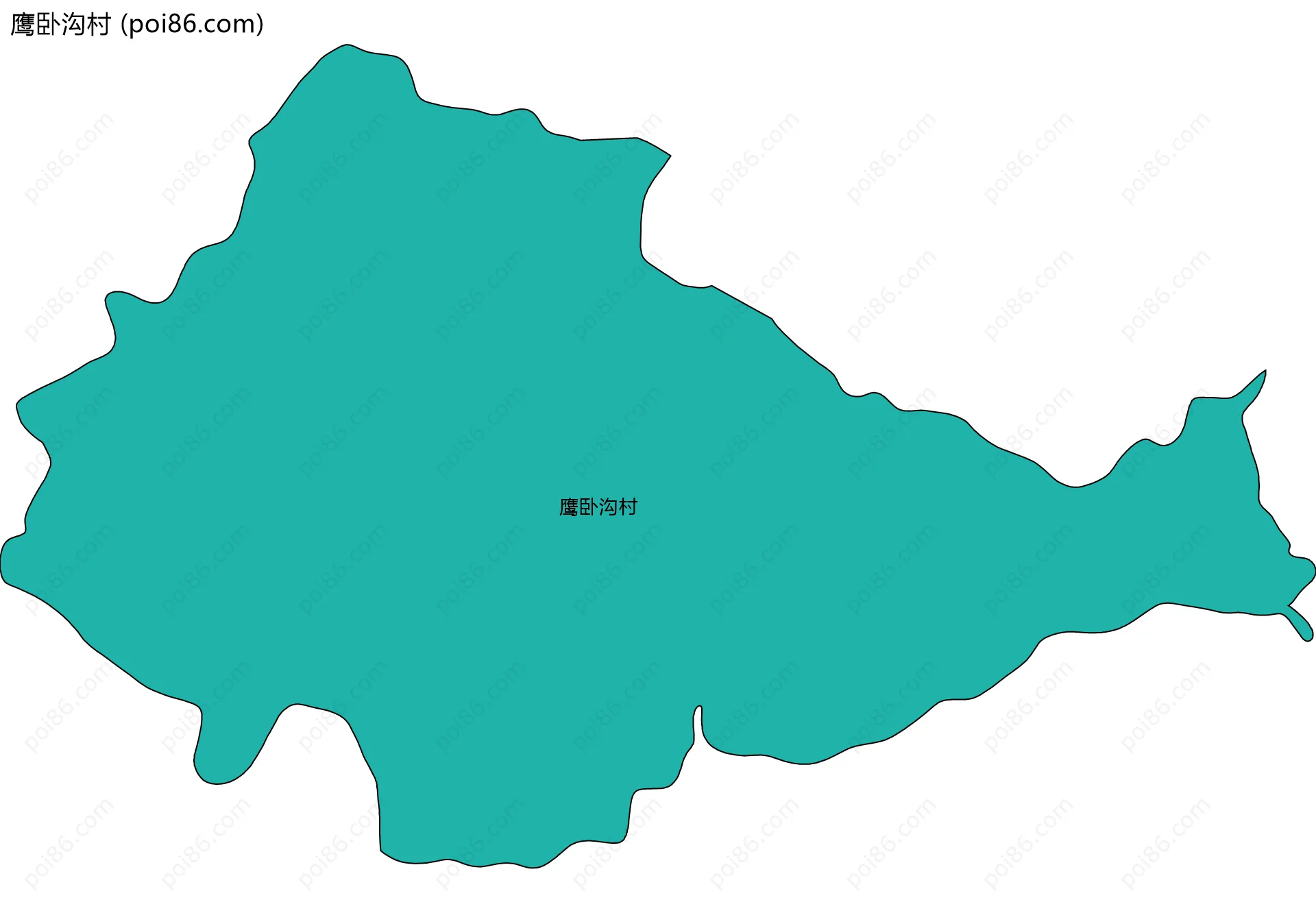 鹰卧沟村边界地图