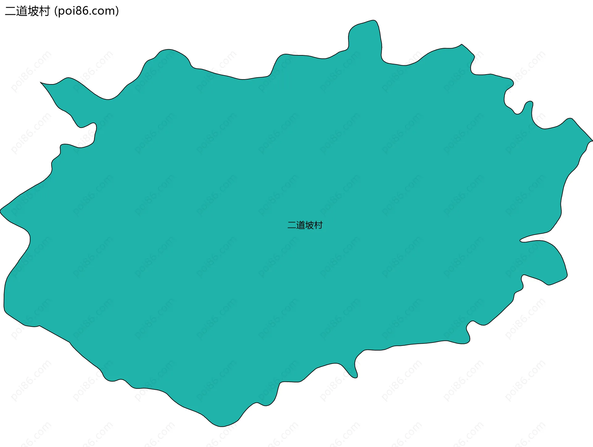 二道坡村边界地图