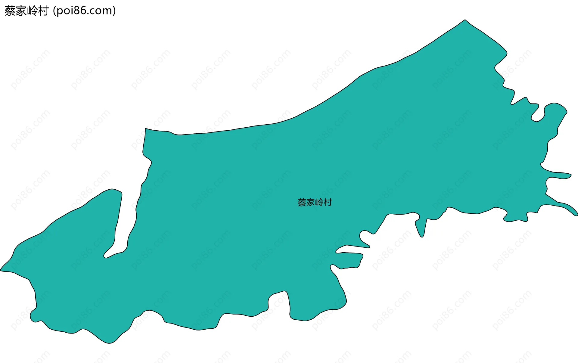 蔡家岭村边界地图