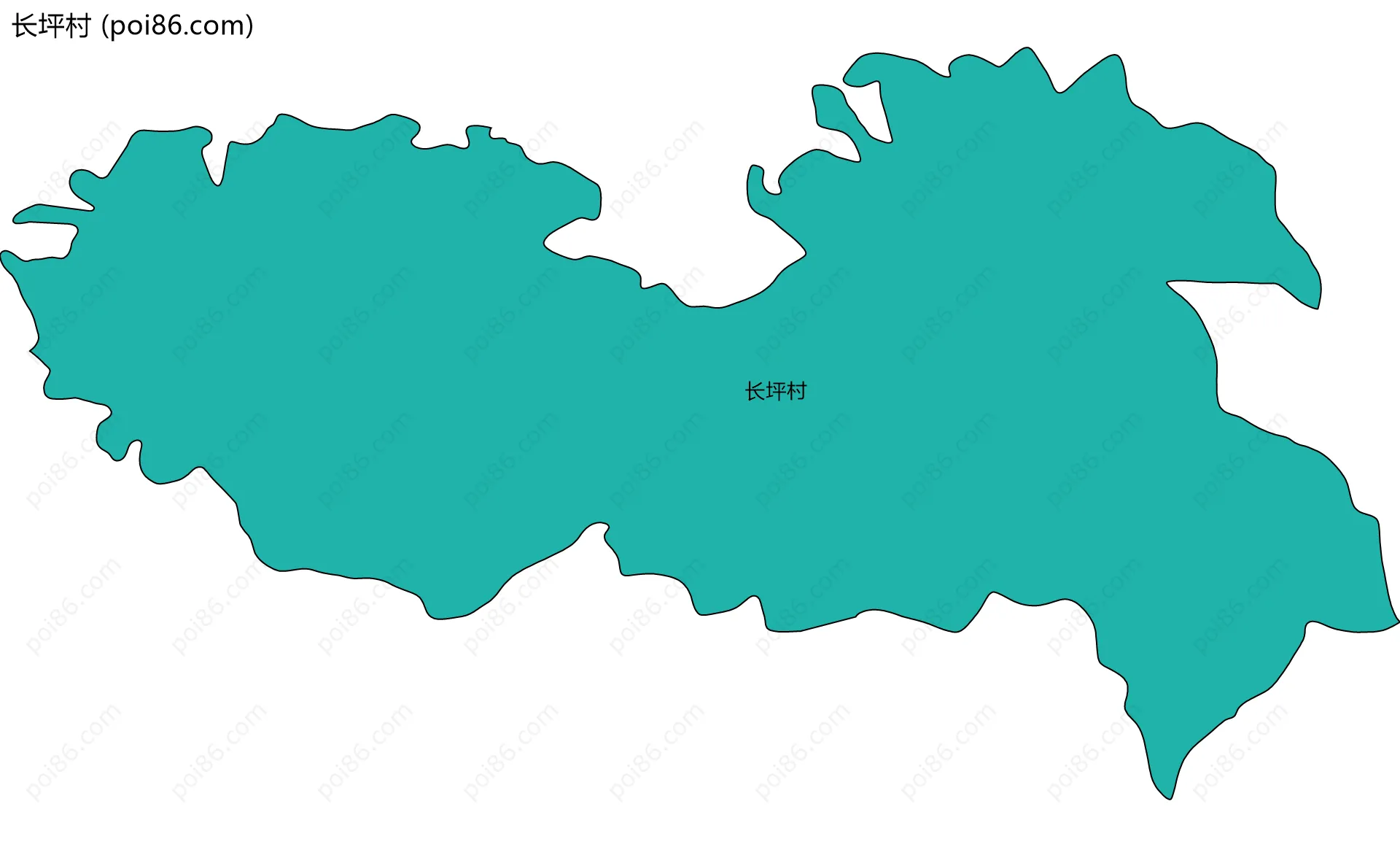 长坪村边界地图