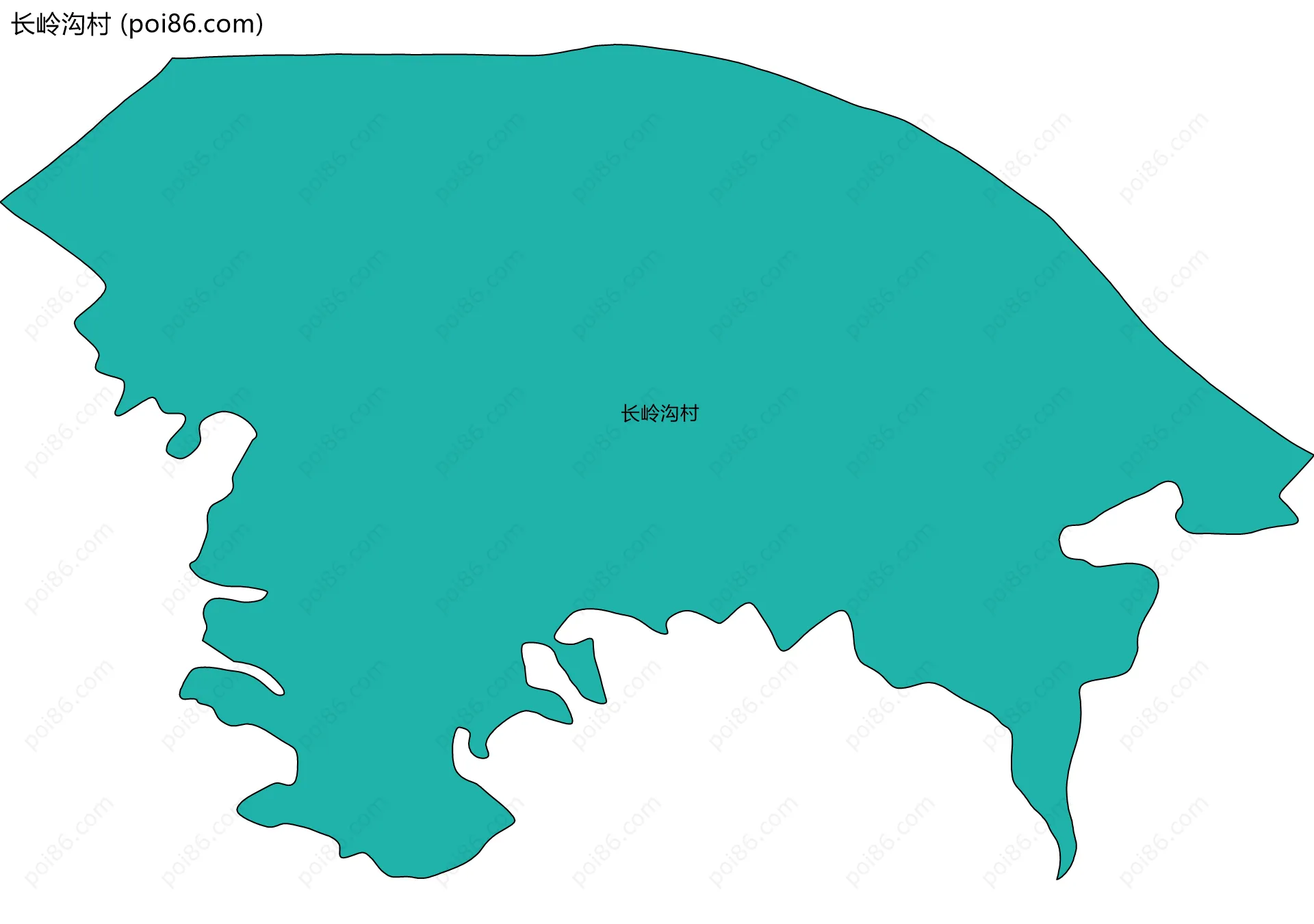 长岭沟村边界地图