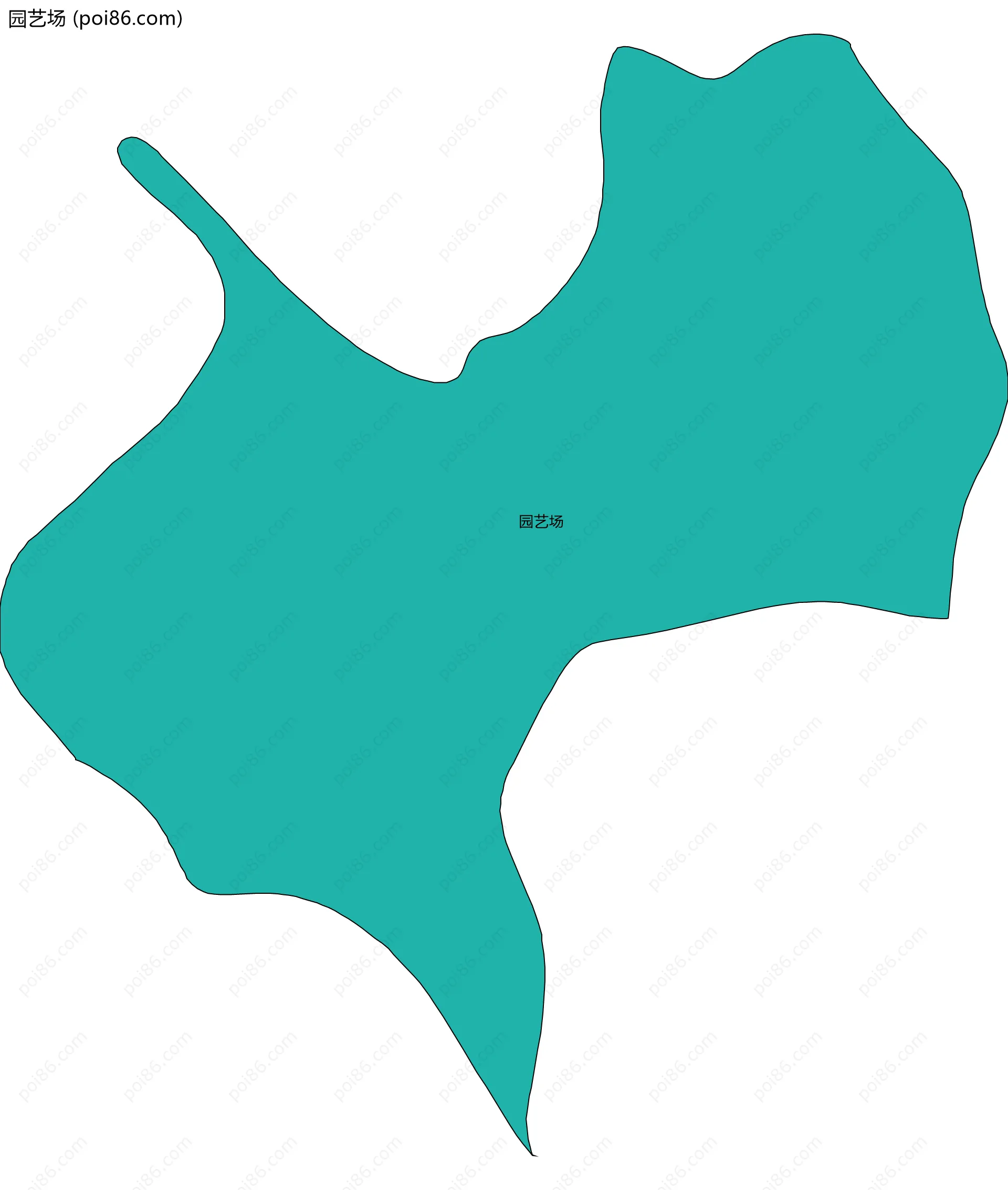 园艺场边界地图