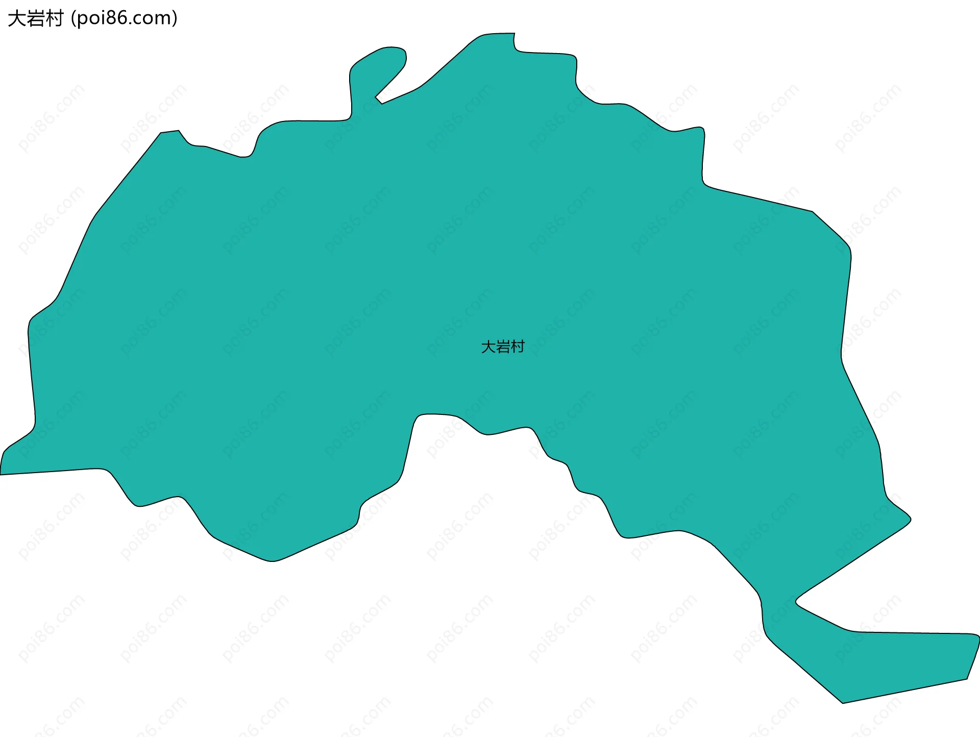 大岩村边界地图