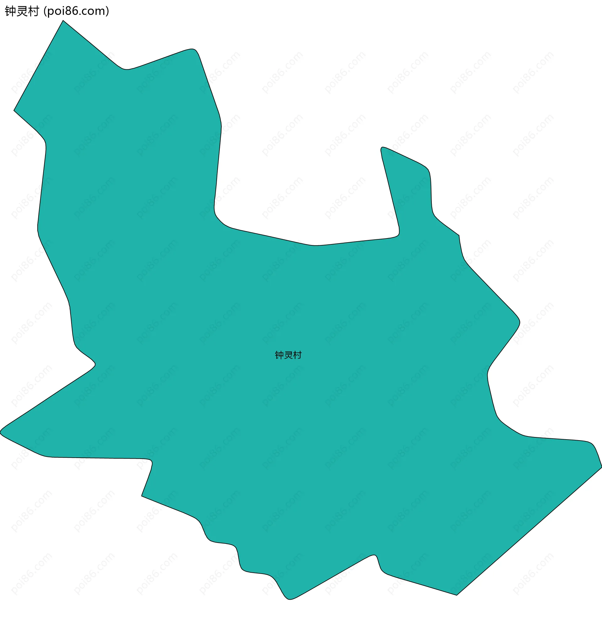 钟灵村边界地图