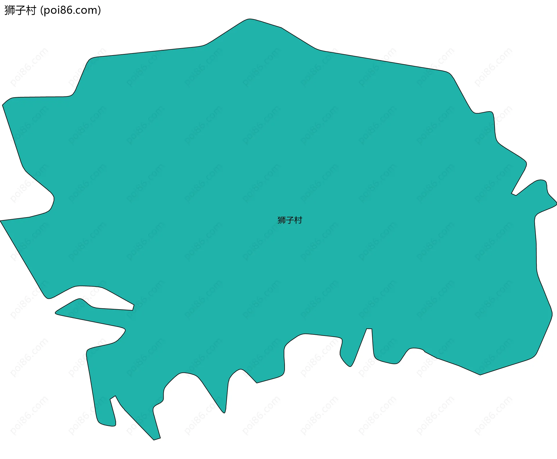 狮子村边界地图