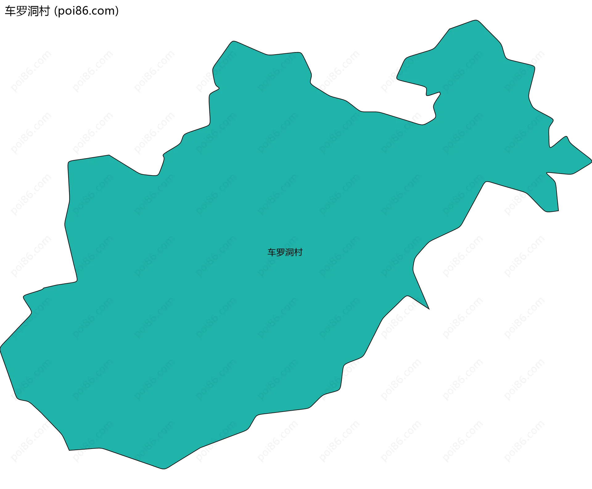 车罗洞村边界地图
