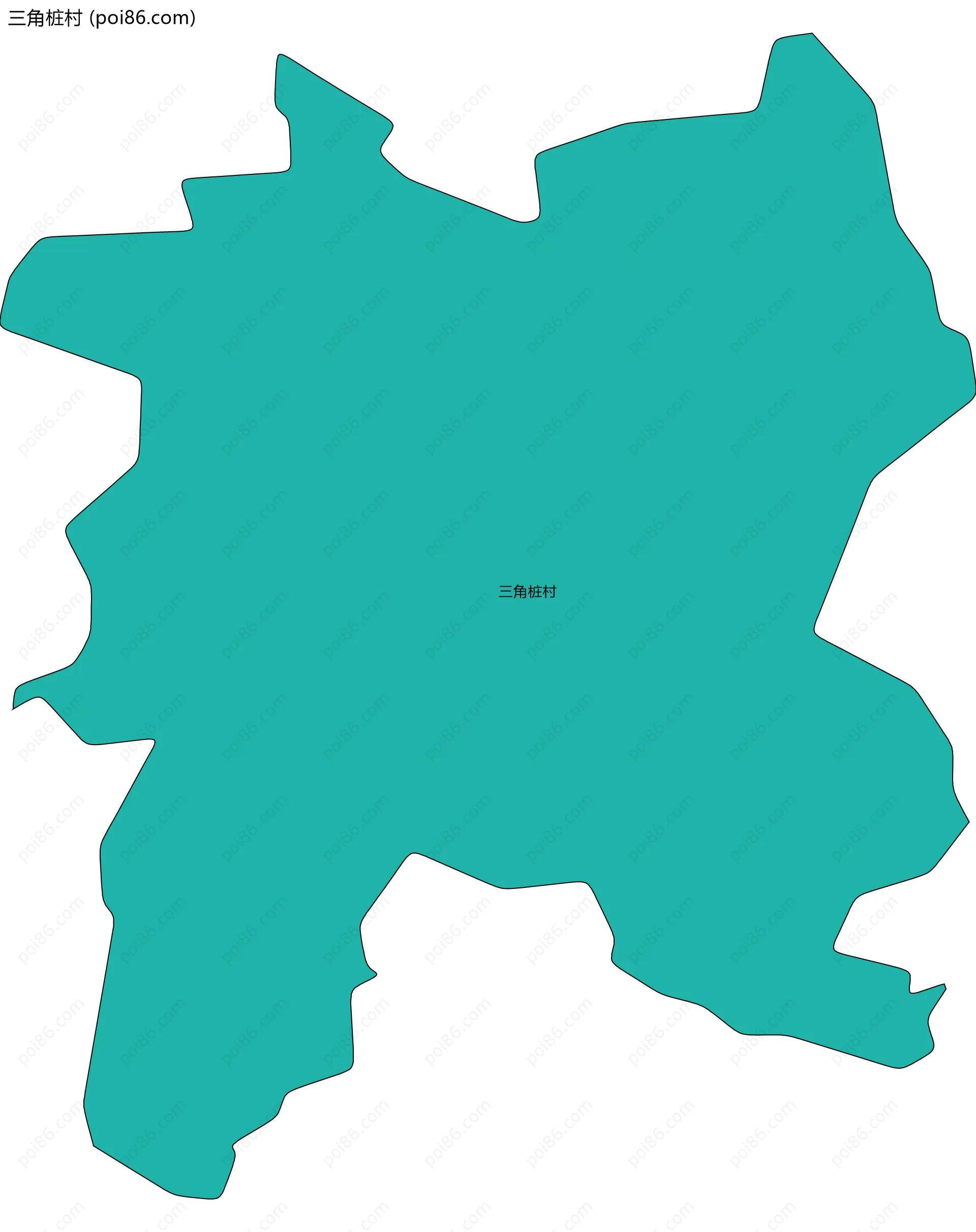 三角桩村边界地图