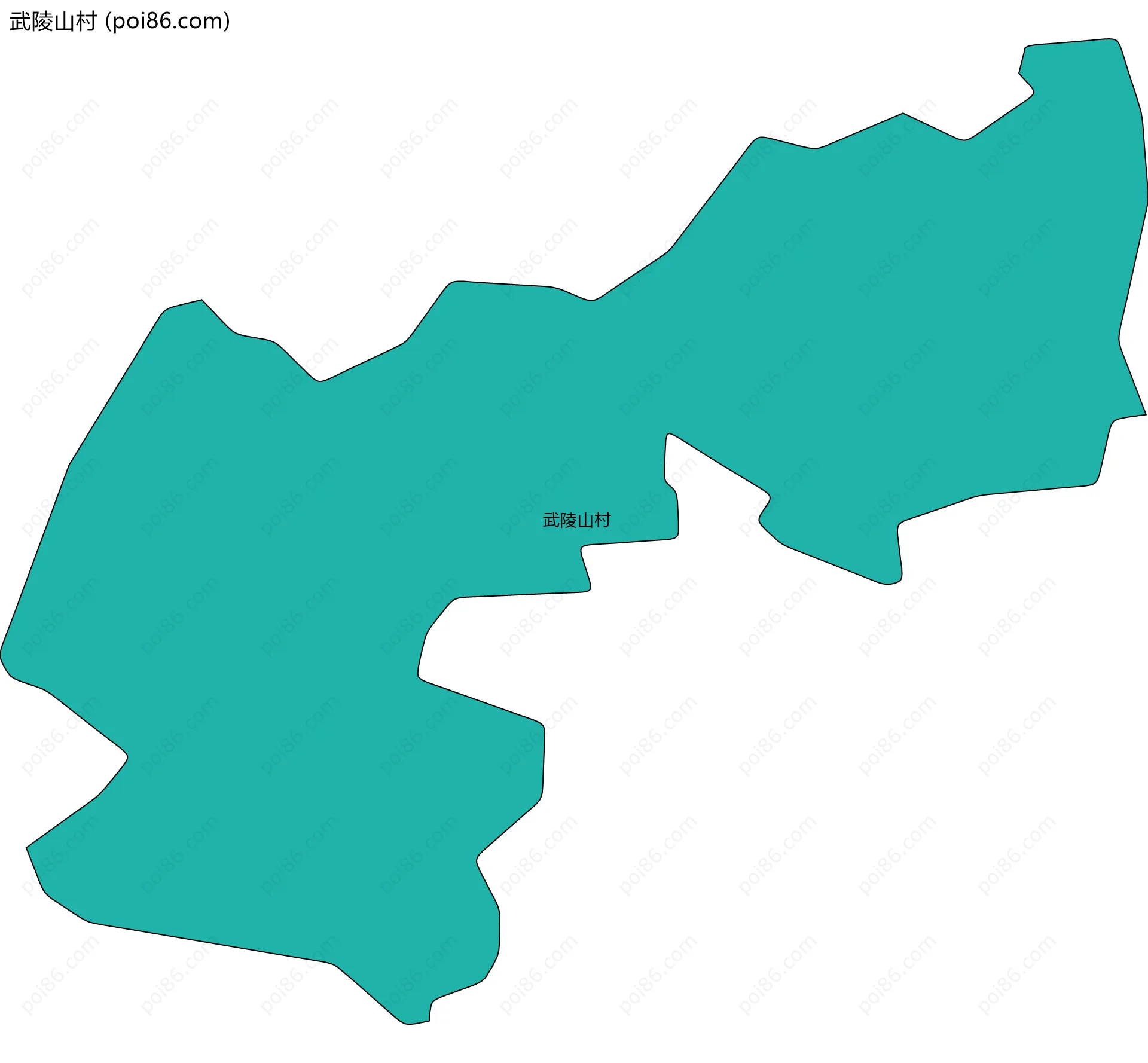 武陵山村边界地图