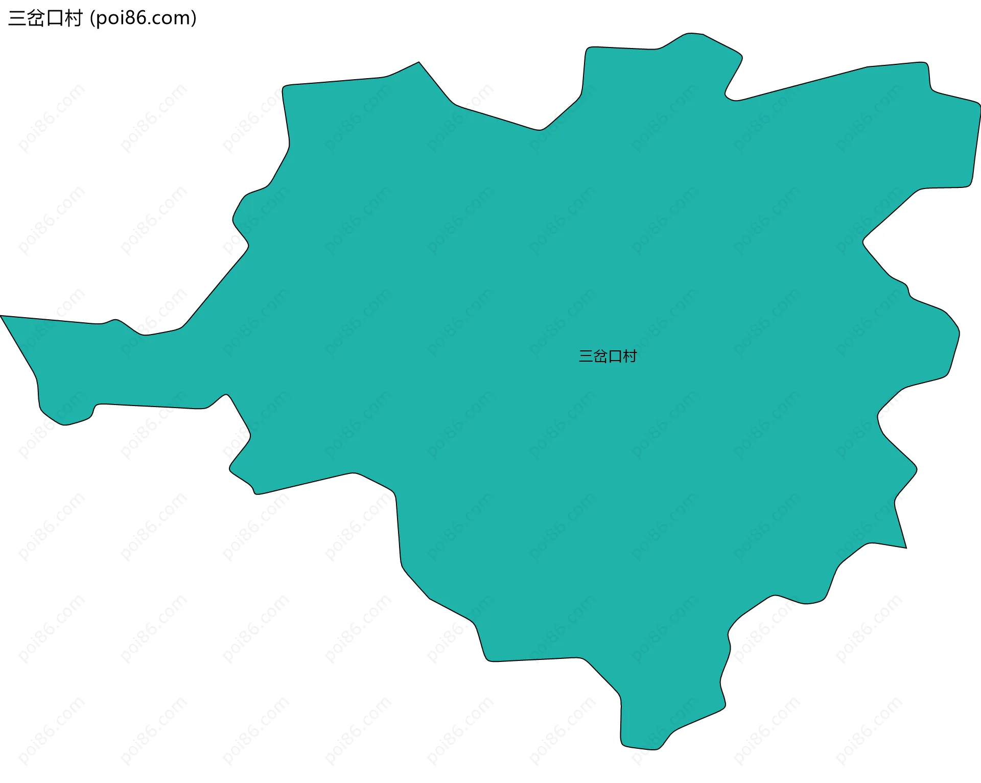 三岔口村边界地图
