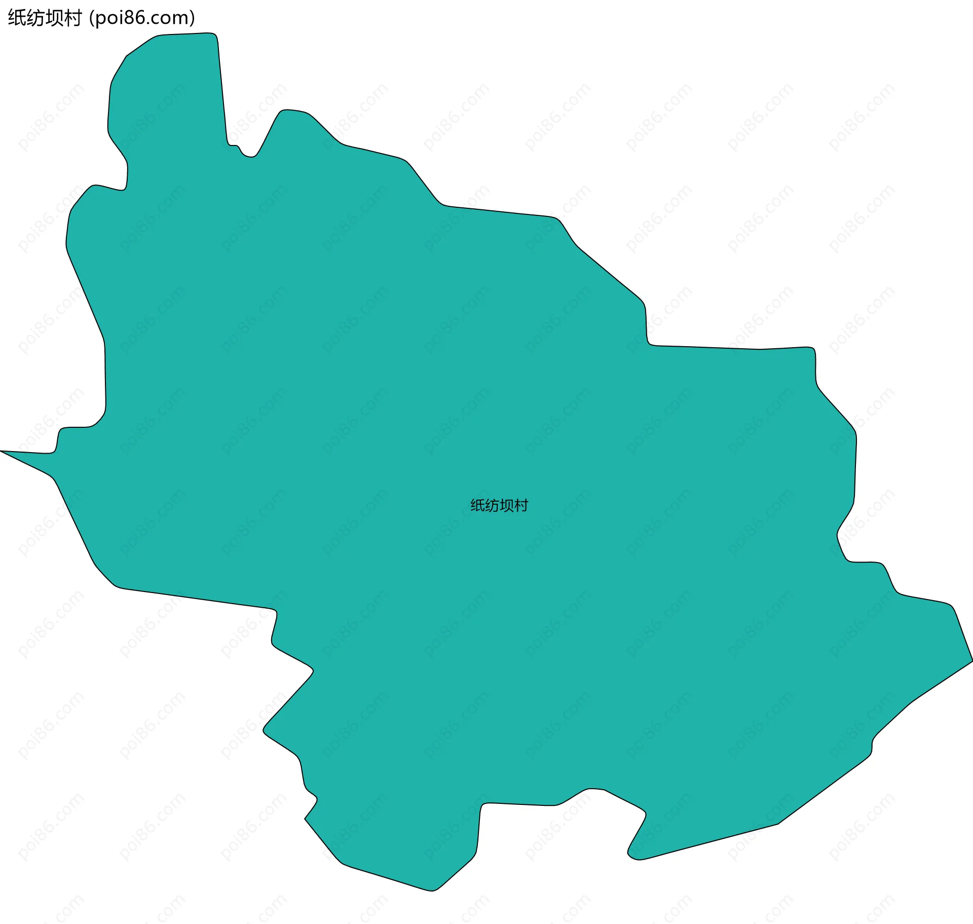 纸纺坝村边界地图