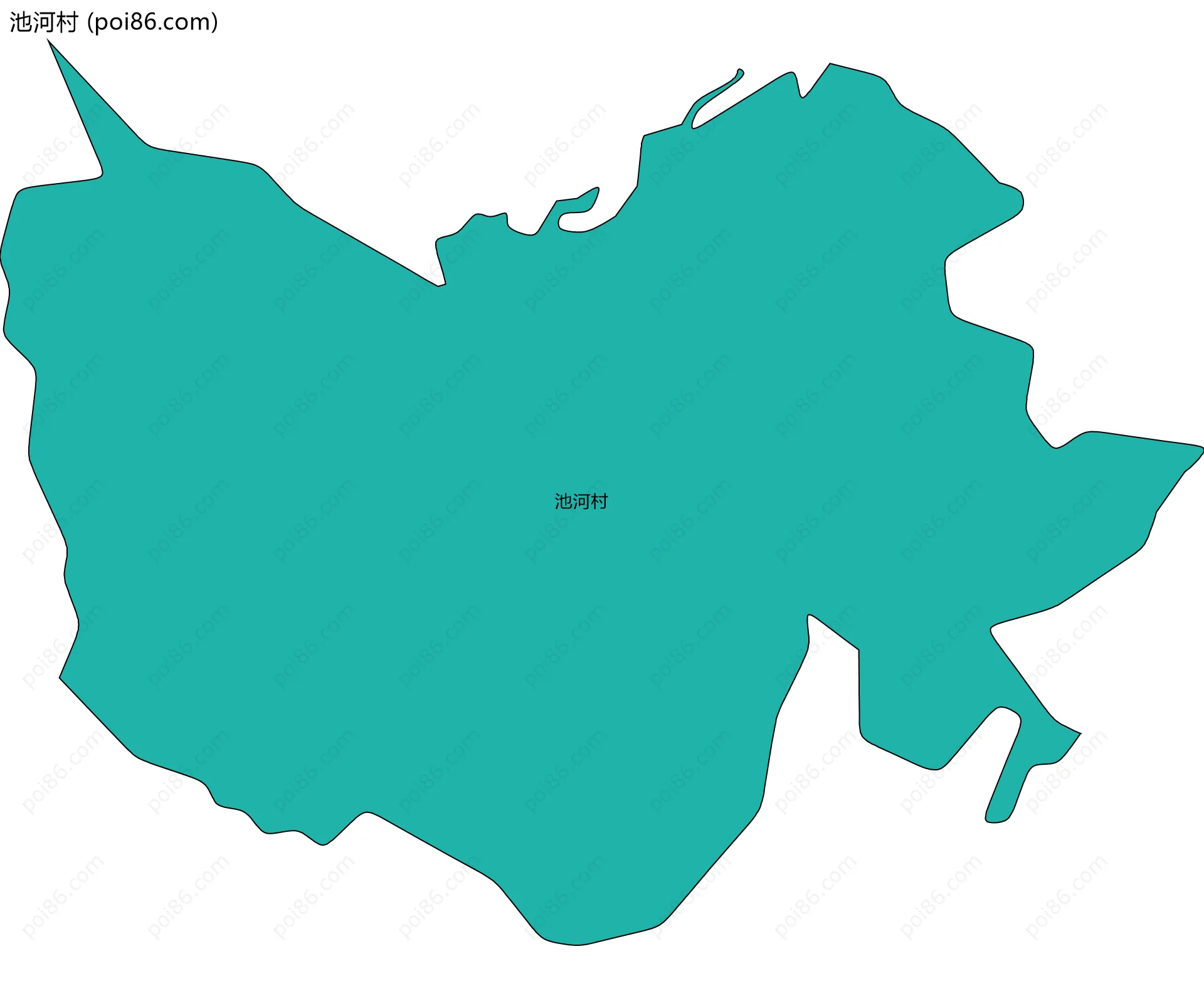 池河村边界地图