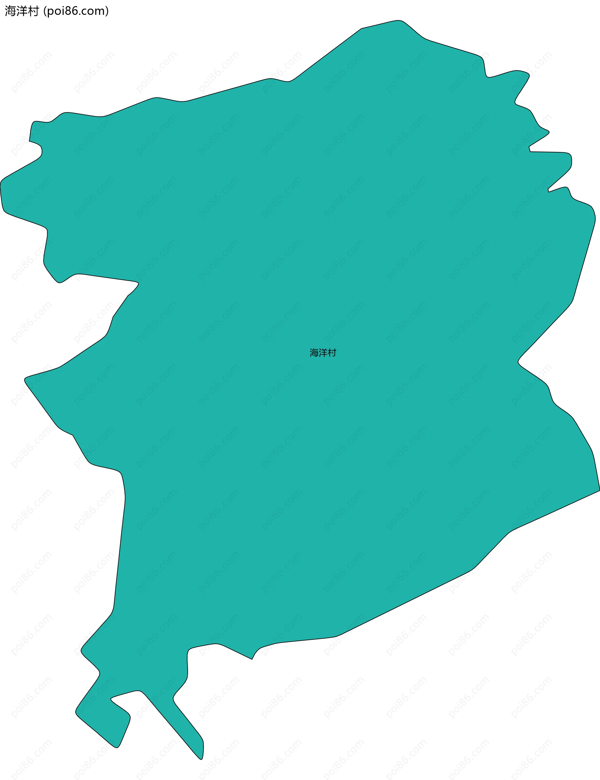 海洋村边界地图