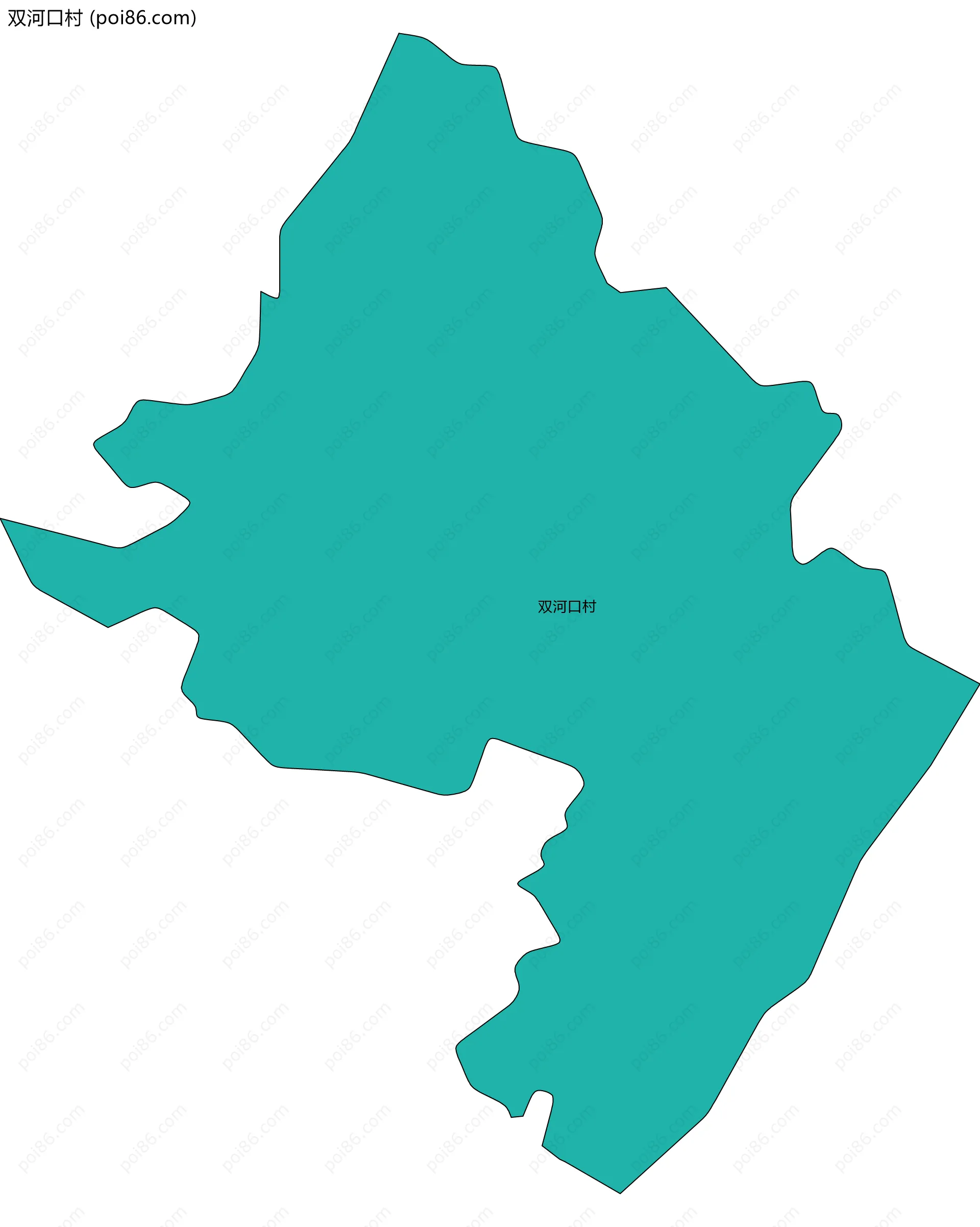 双河口村边界地图