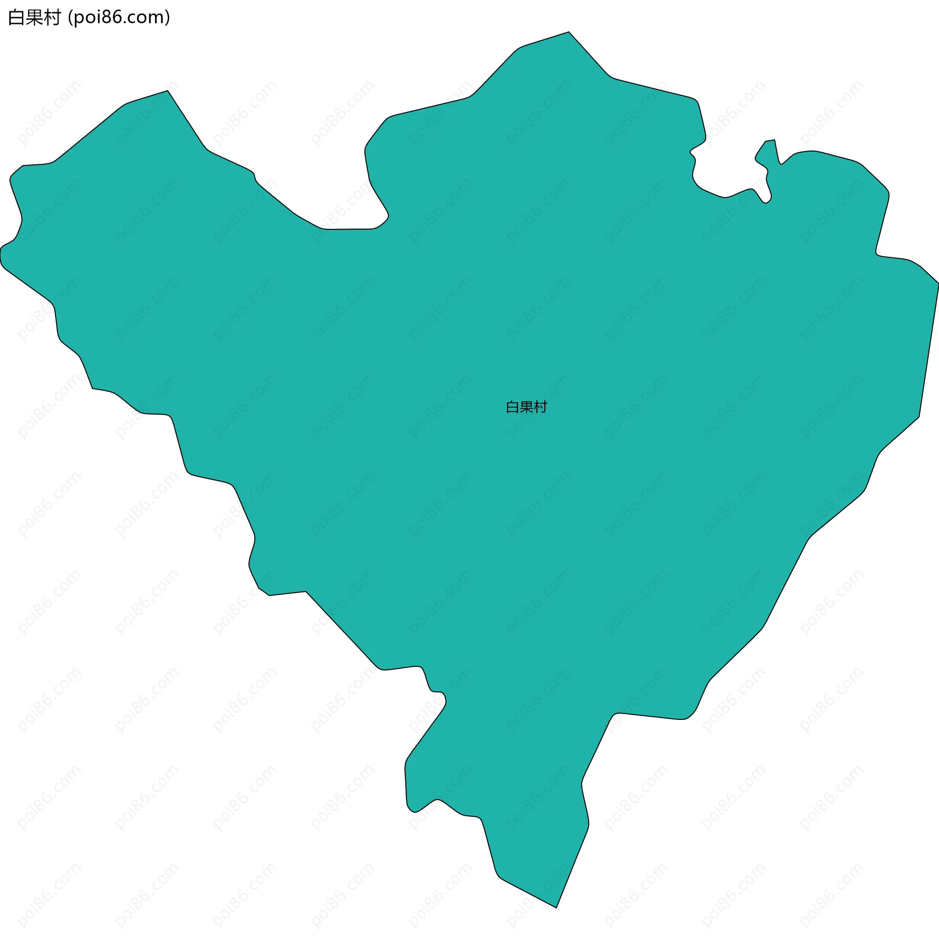 白果村边界地图