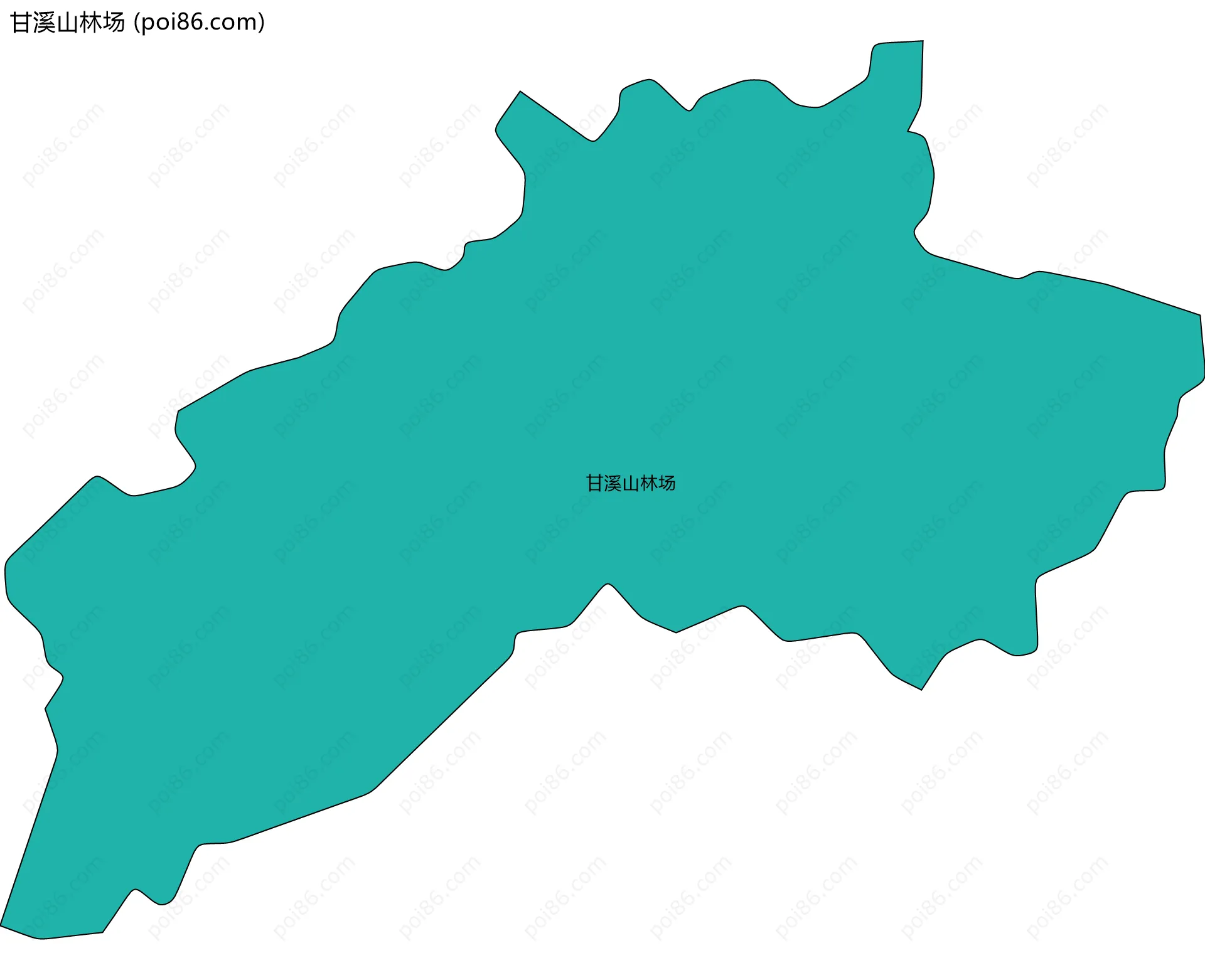甘溪山林场边界地图