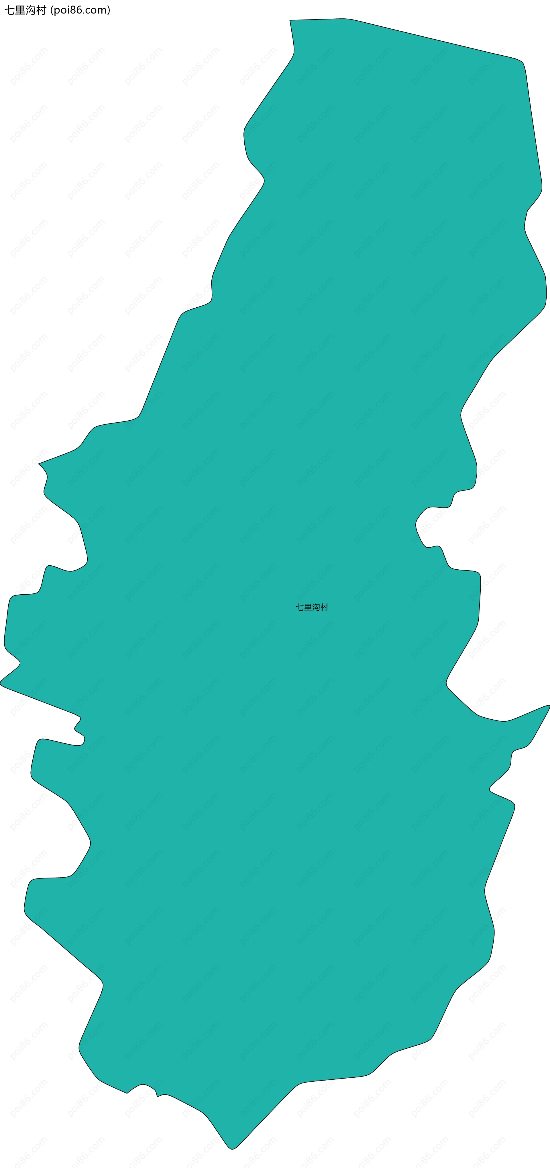 七里沟村边界地图