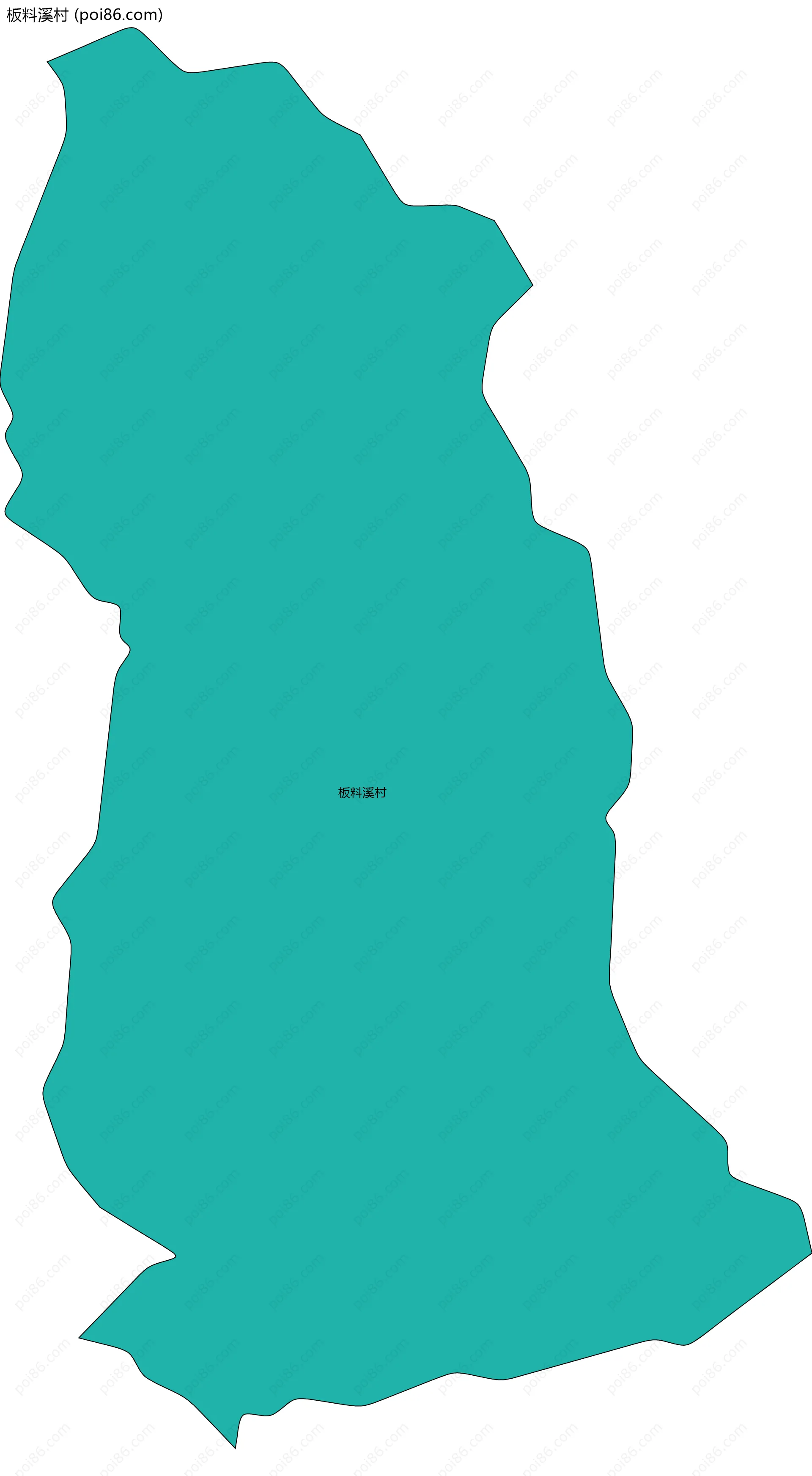 板料溪村边界地图