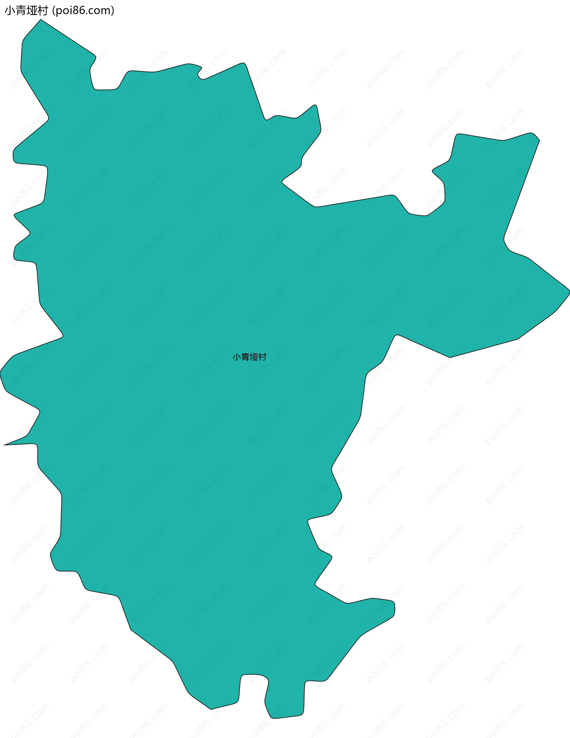 小青垭村边界地图