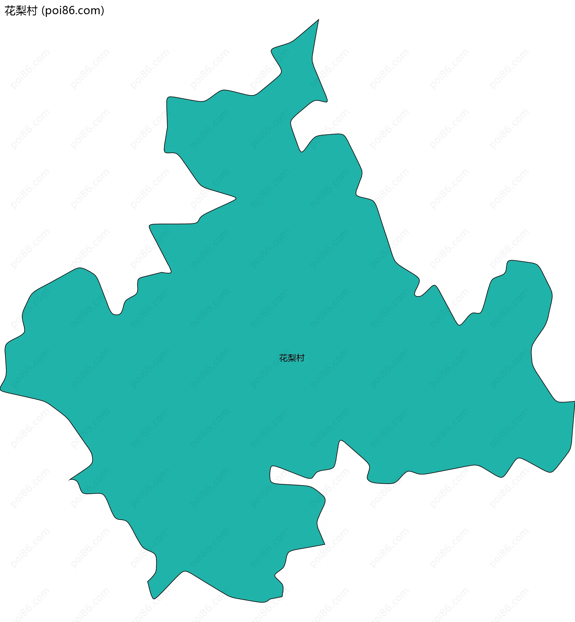 花梨村边界地图