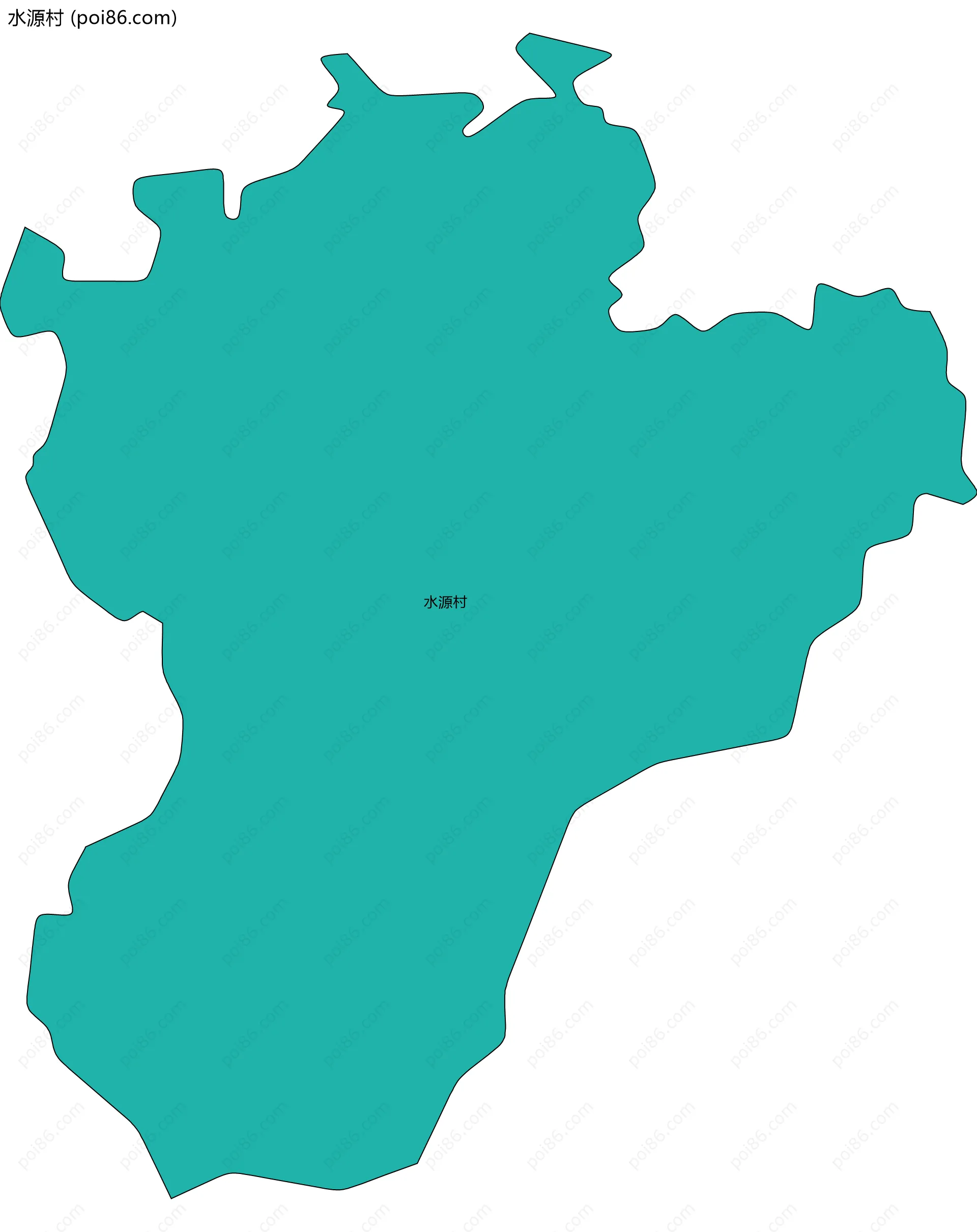 水源村边界地图