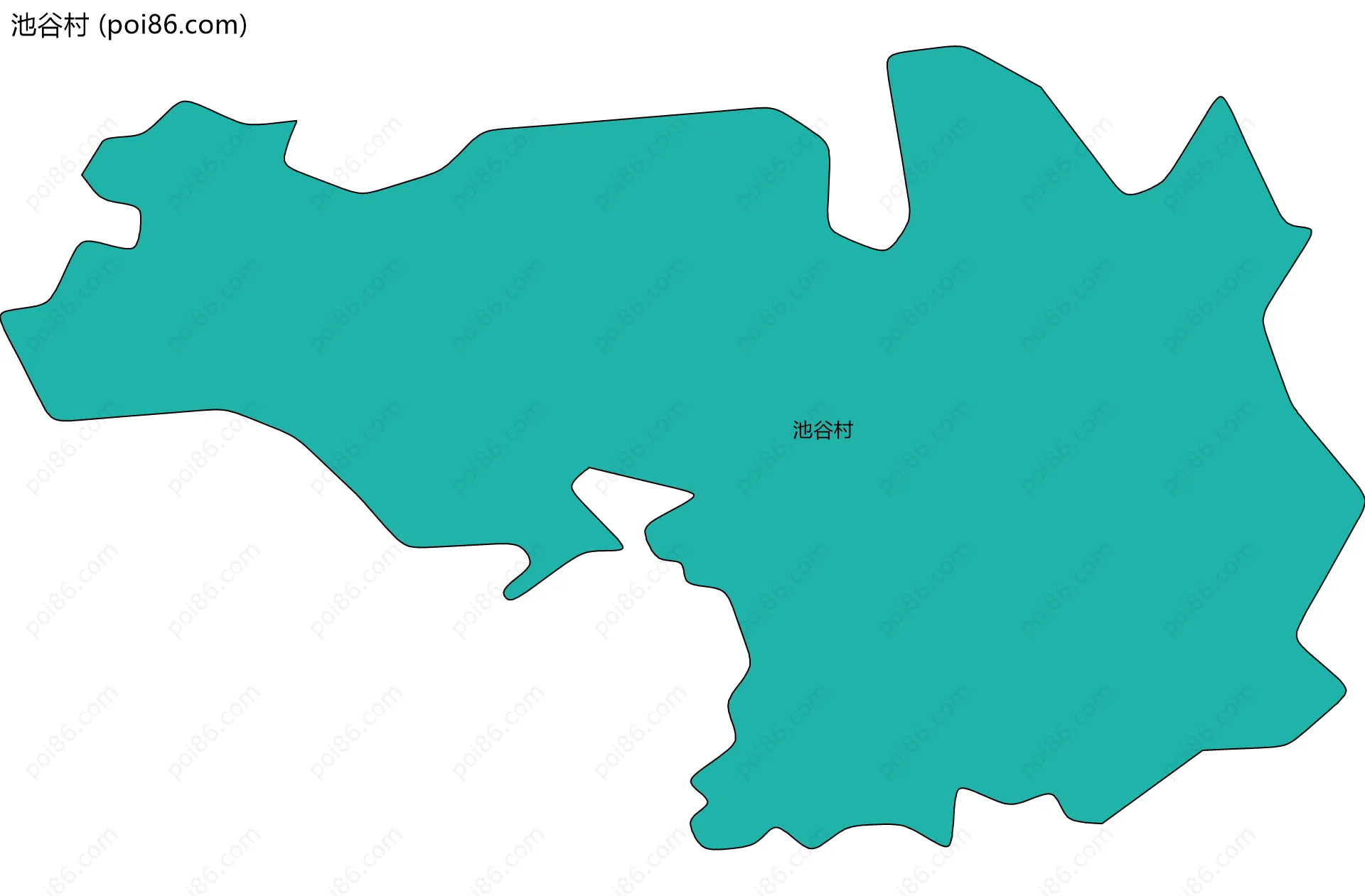 池谷村边界地图