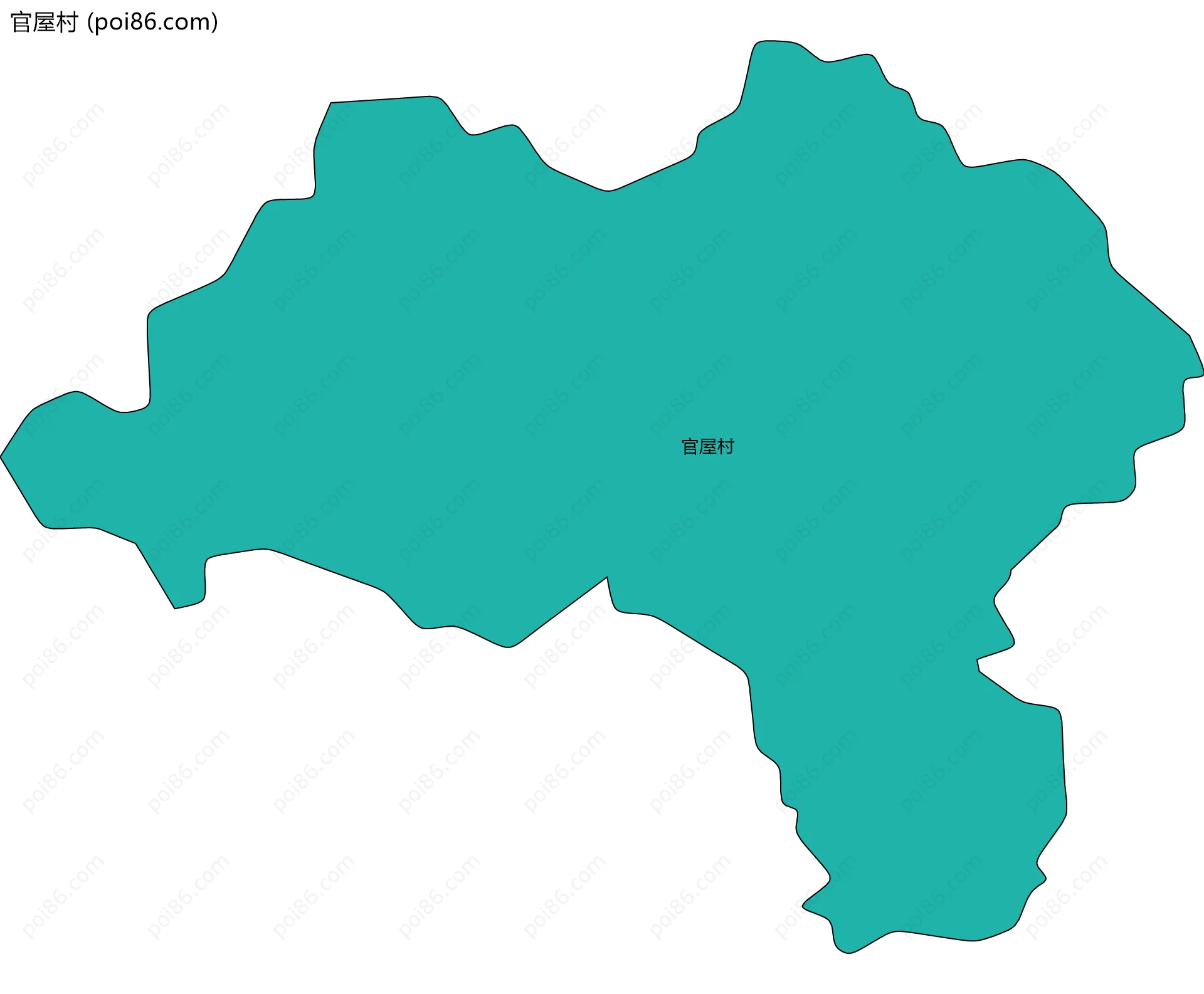 官屋村边界地图