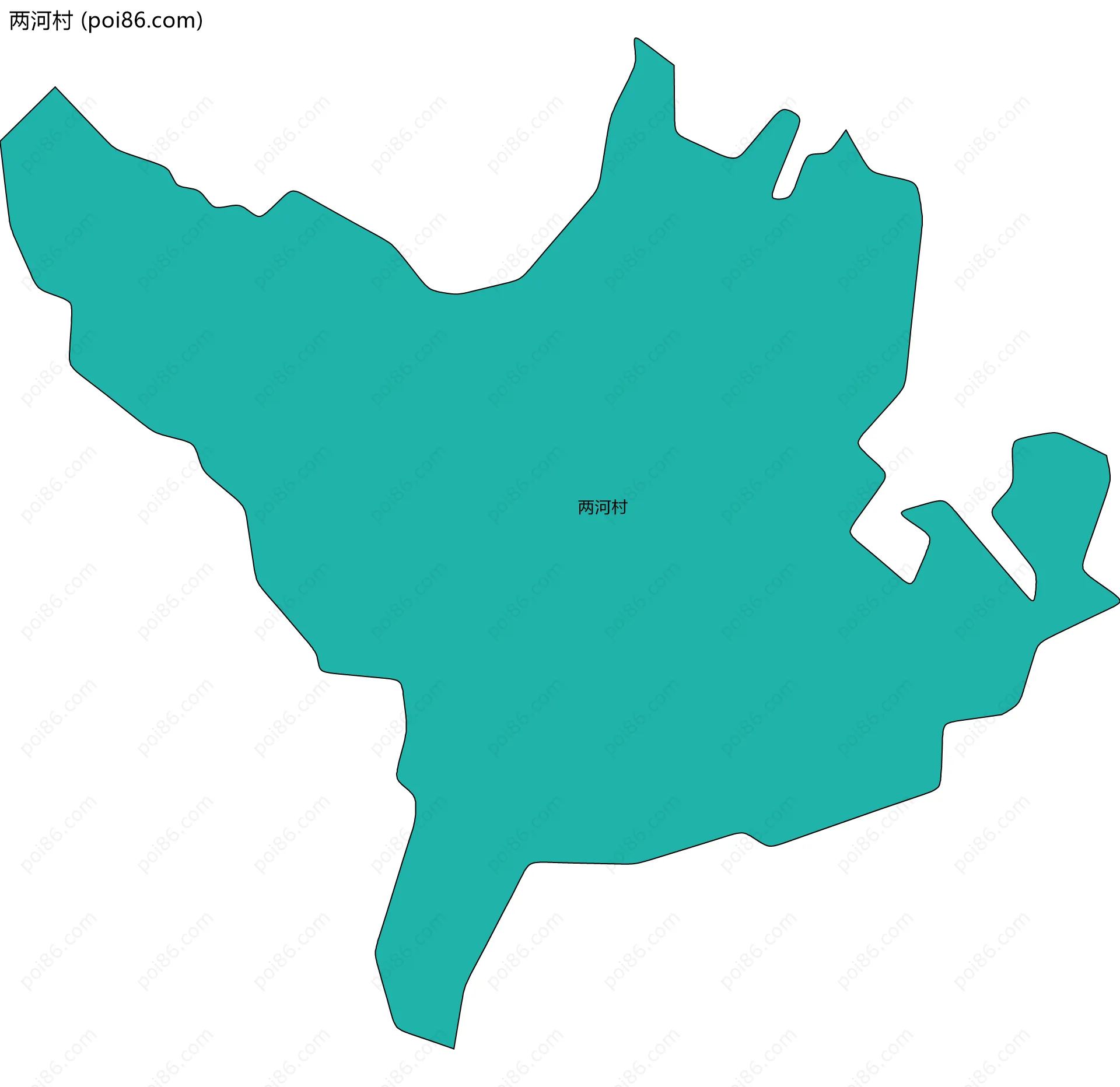 两河村边界地图