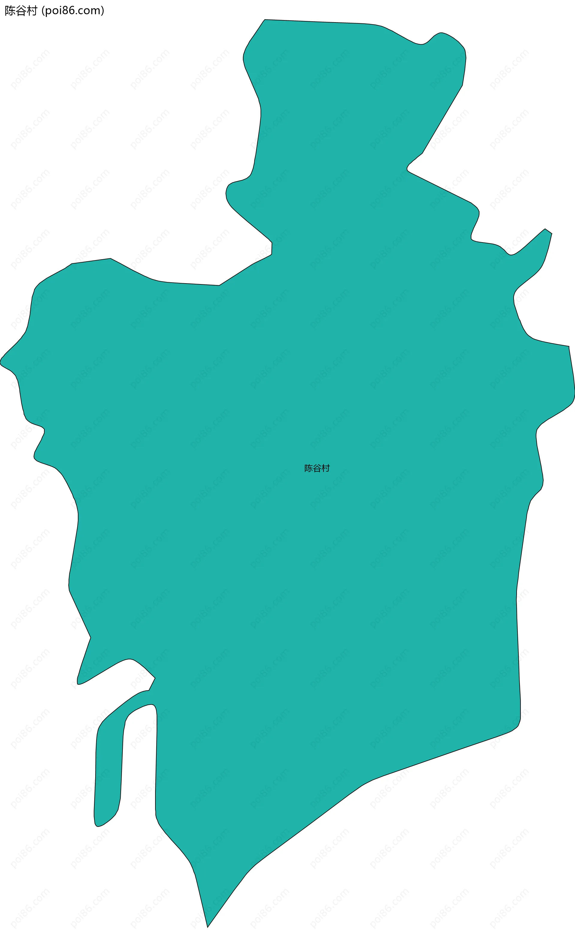 陈谷村边界地图