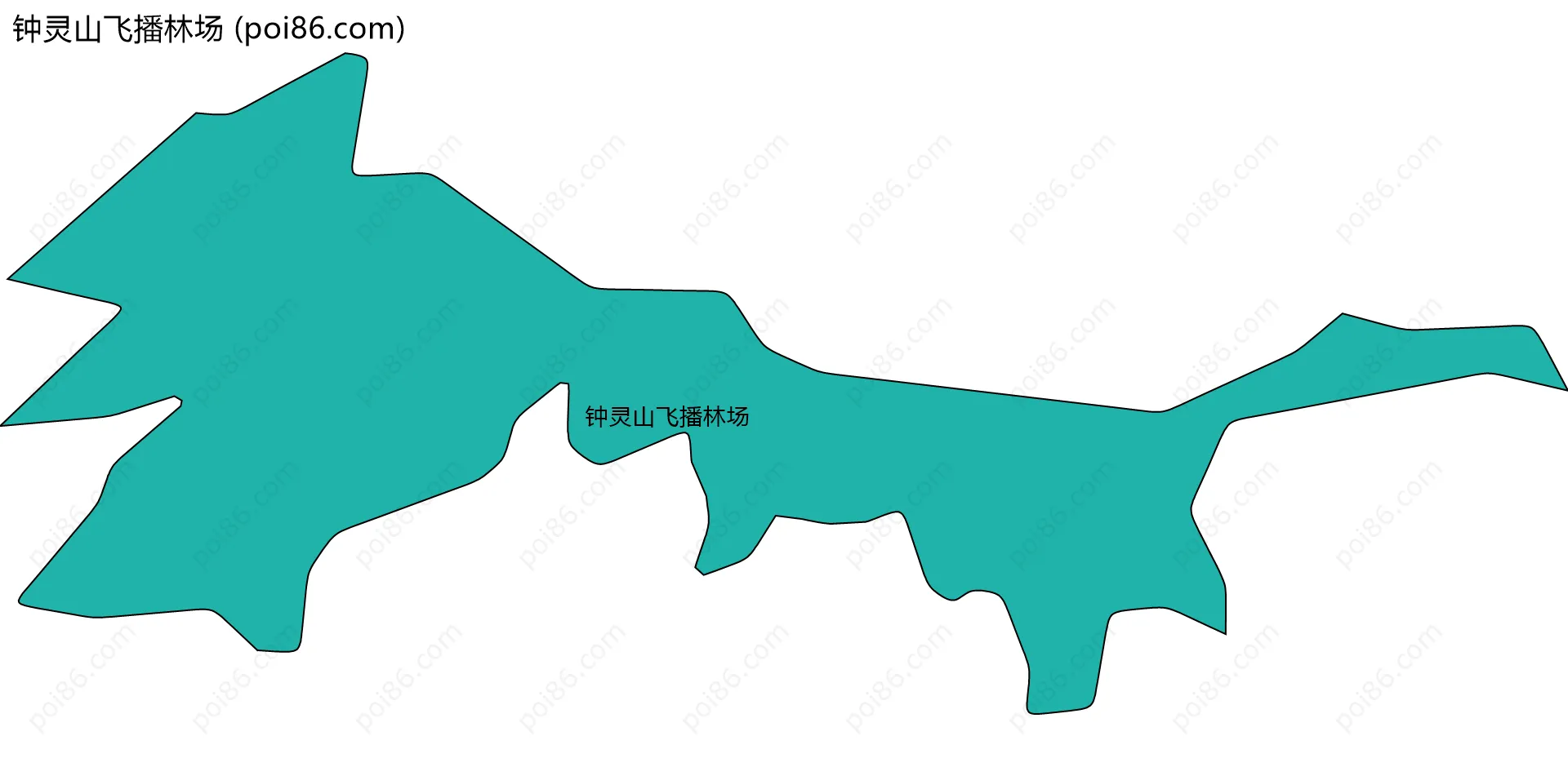 钟灵山飞播林场边界地图