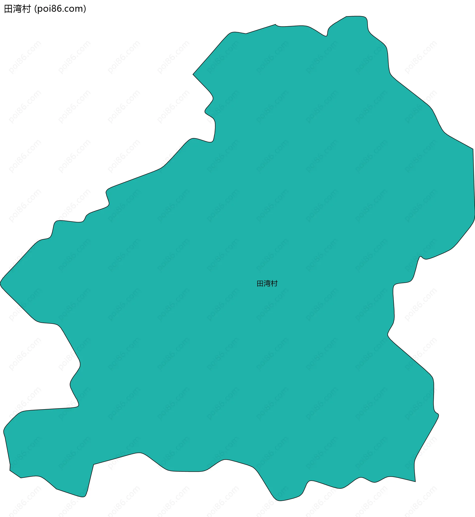 田湾村边界地图