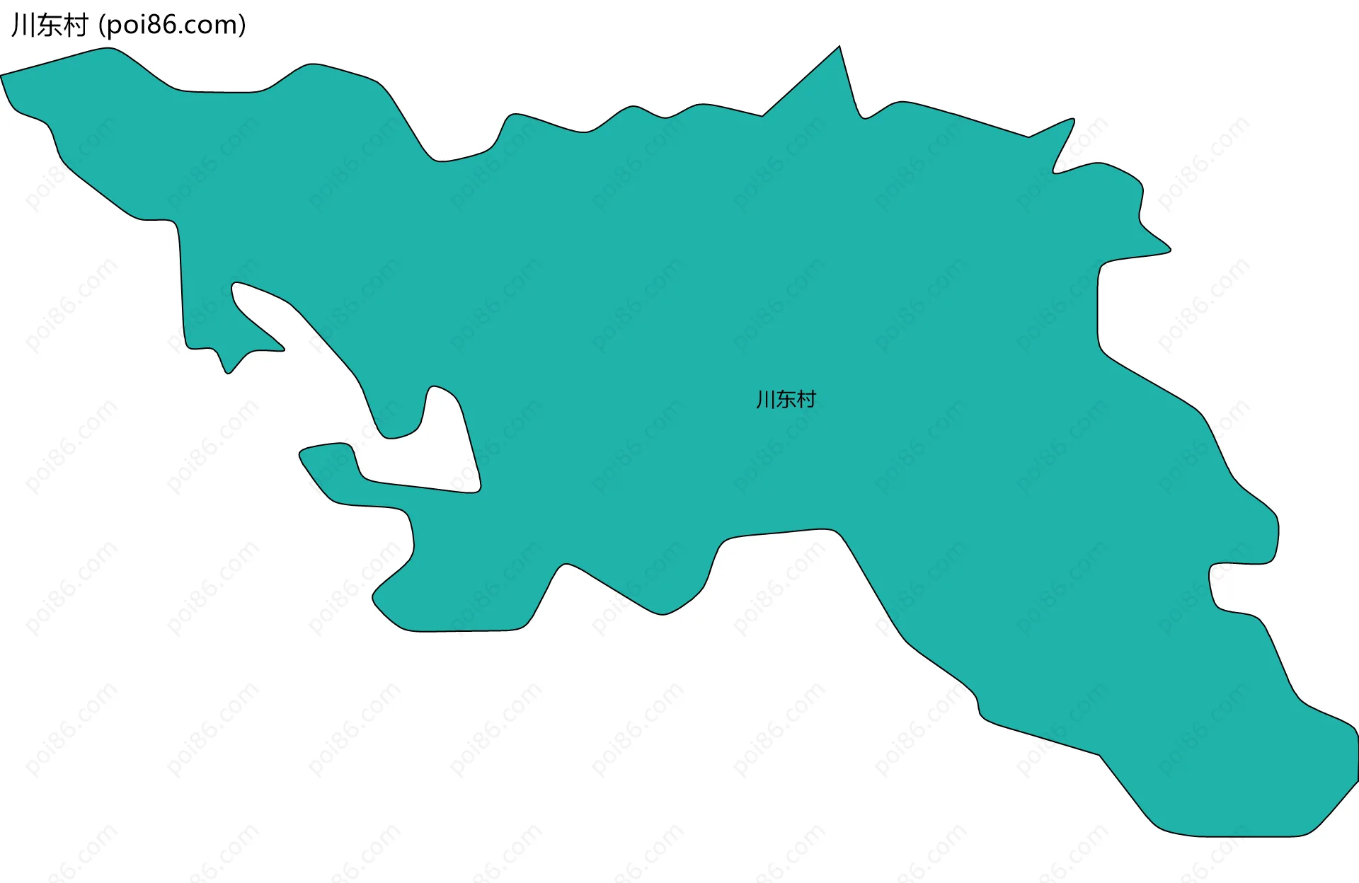 川东村边界地图