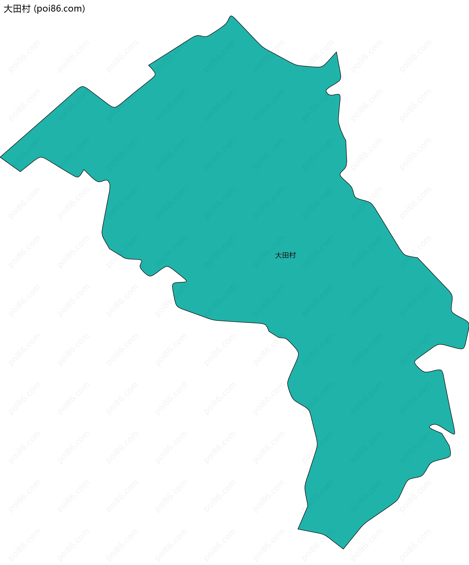 大田村边界地图