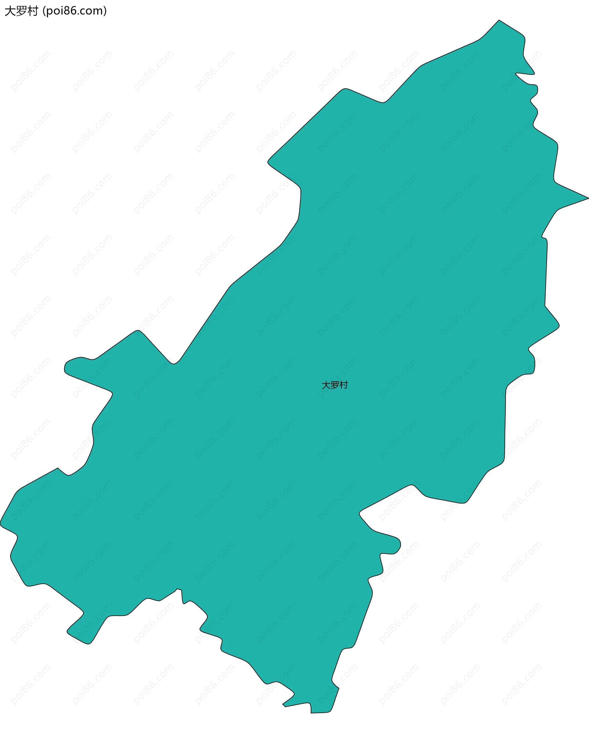 大罗村边界地图