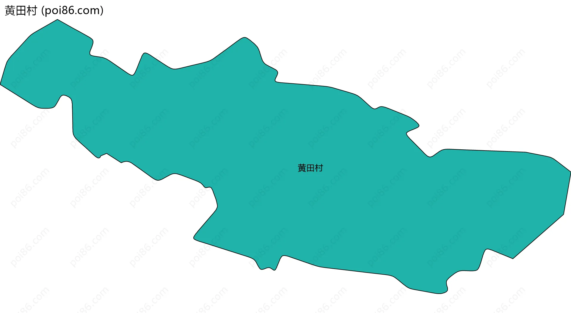 黄田村边界地图