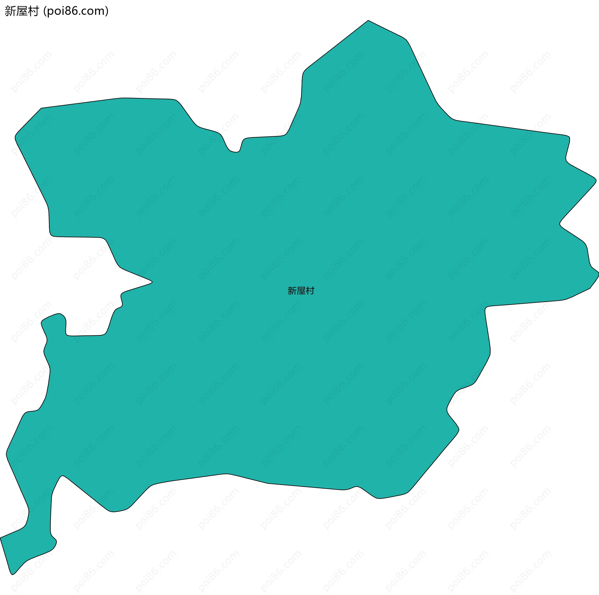 新屋村边界地图