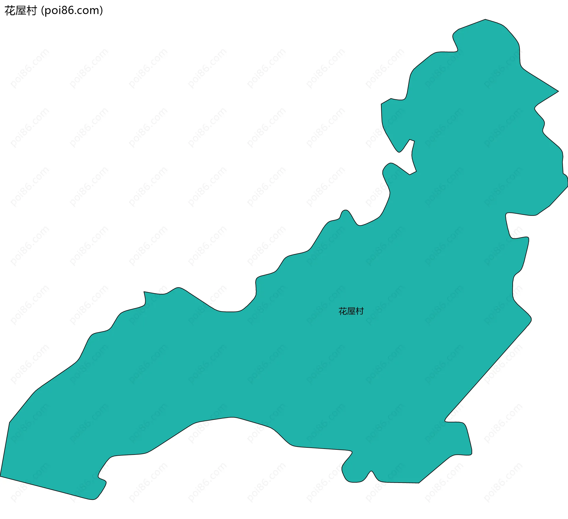 花屋村边界地图