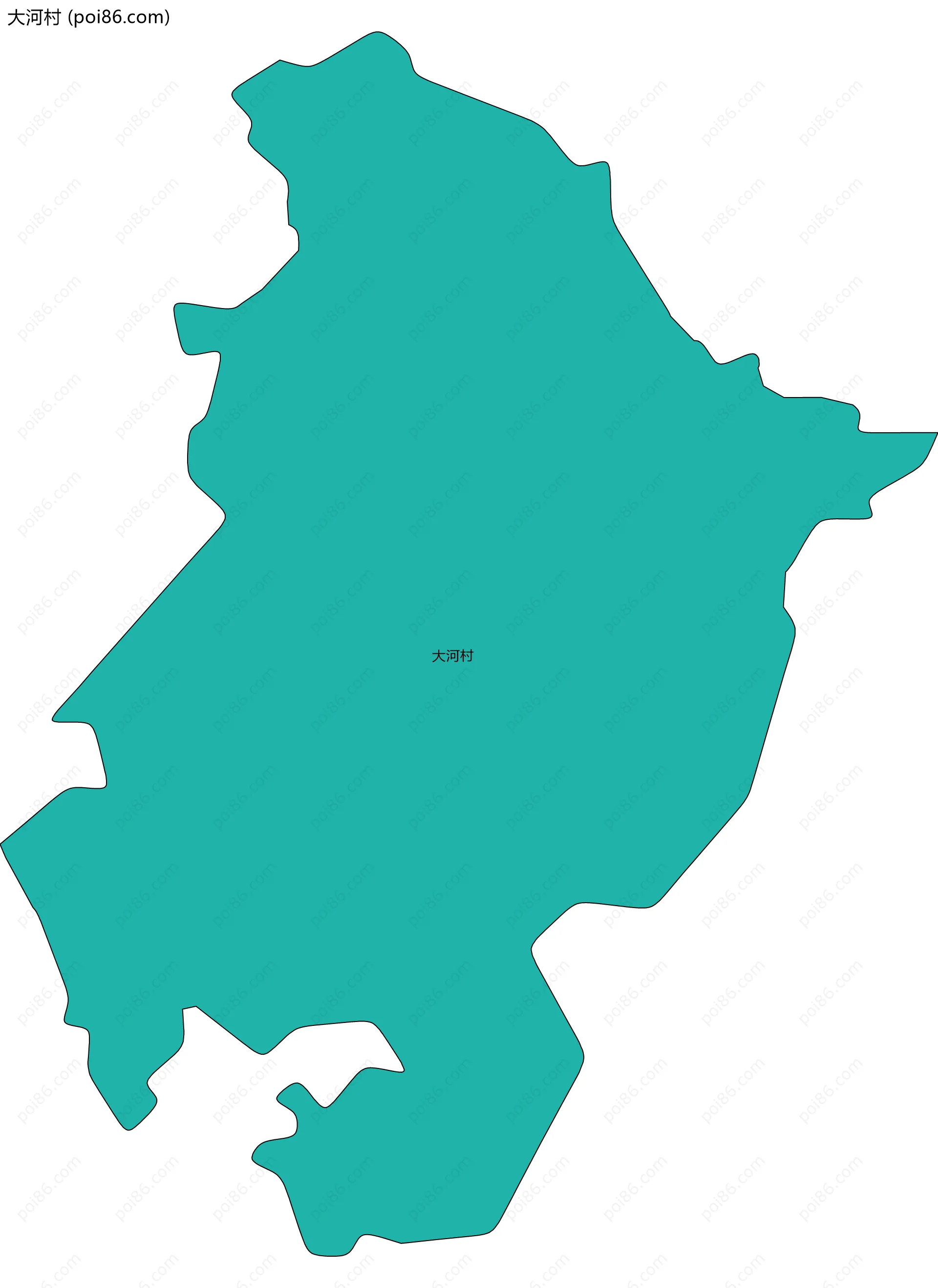 大河村边界地图