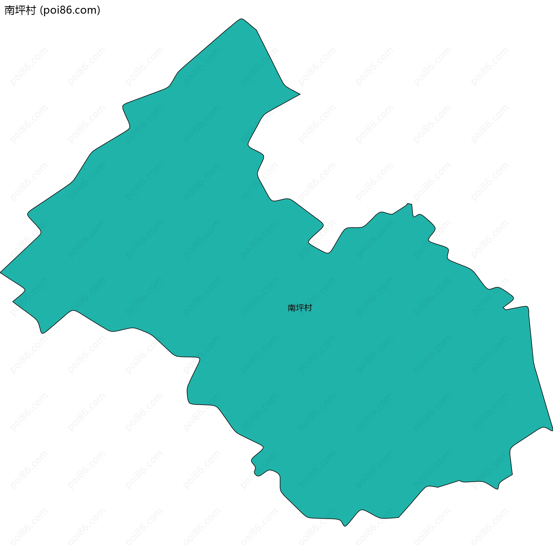 南坪村边界地图