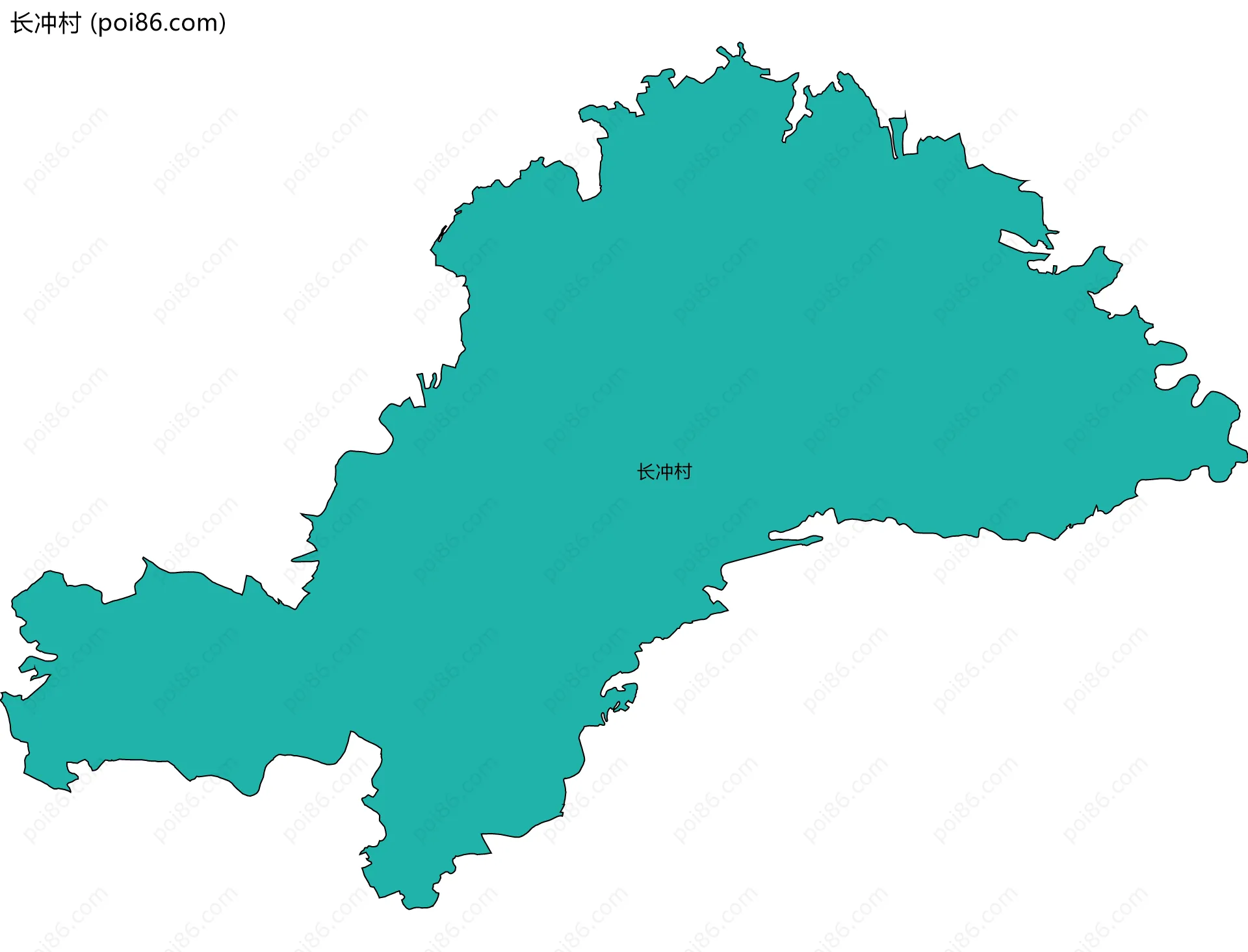 长冲村边界地图