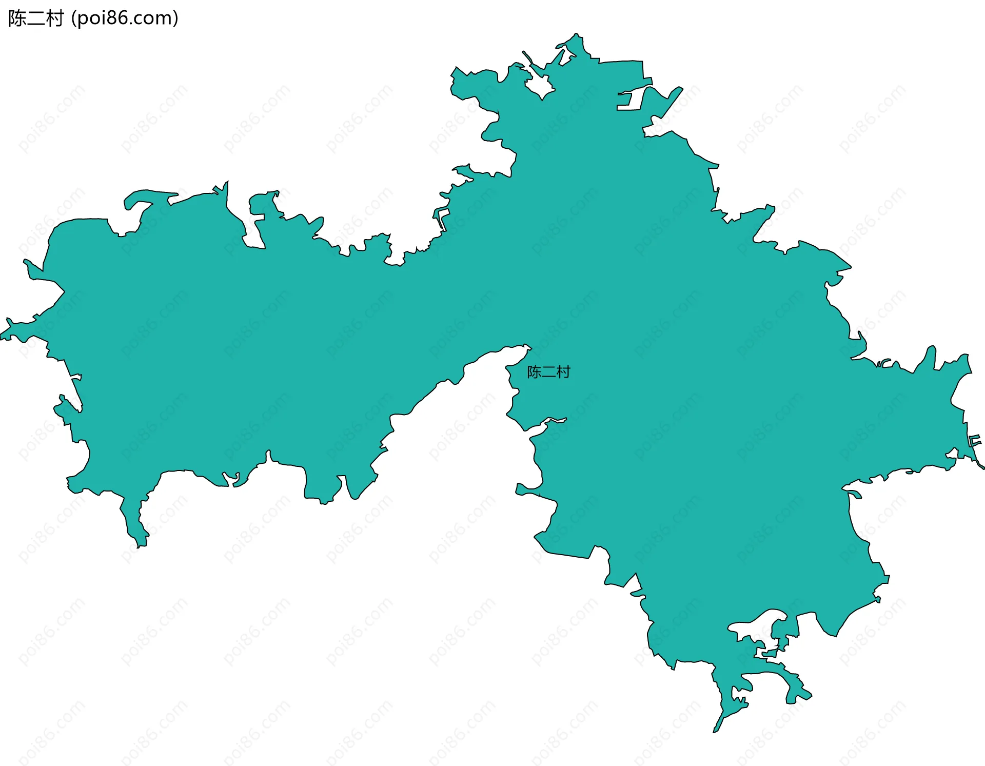 陈二村边界地图