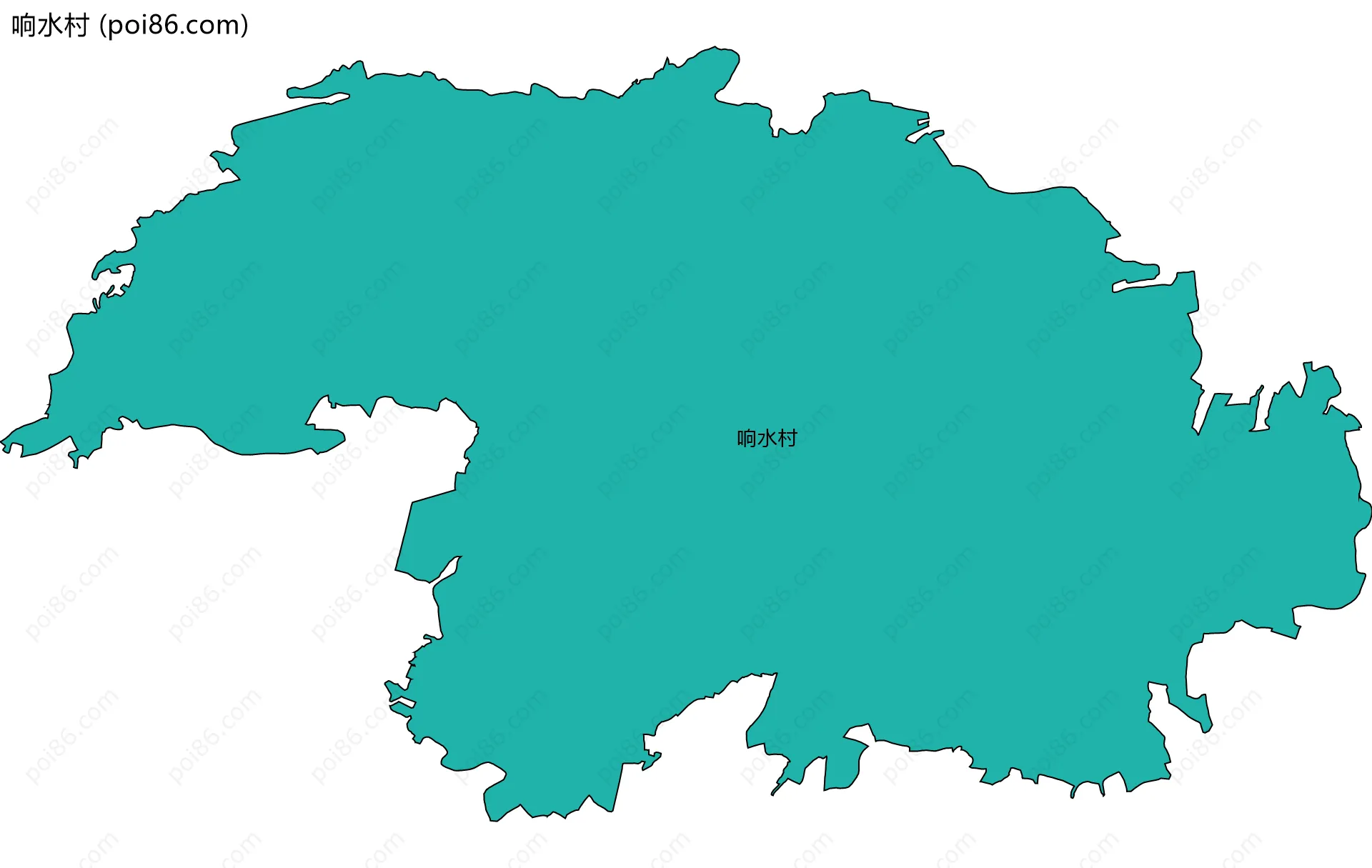 响水村边界地图