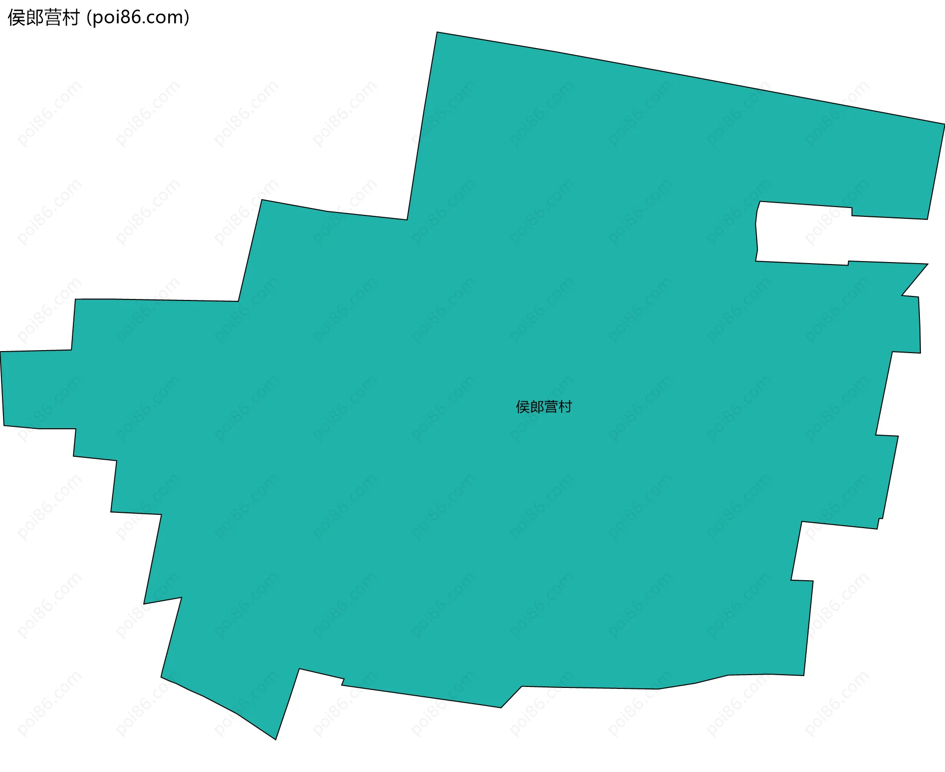 侯郎营村边界地图