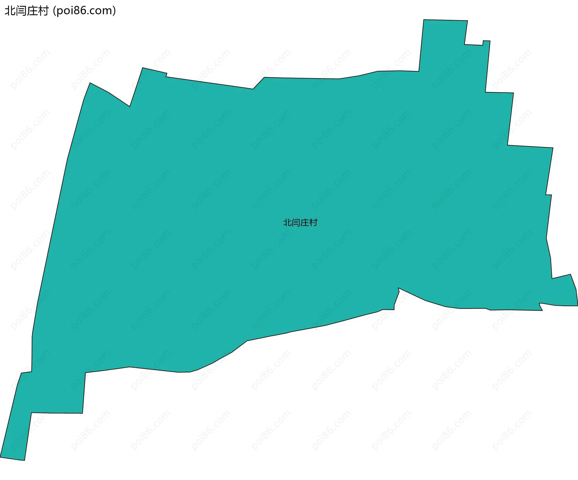 北闫庄村边界地图