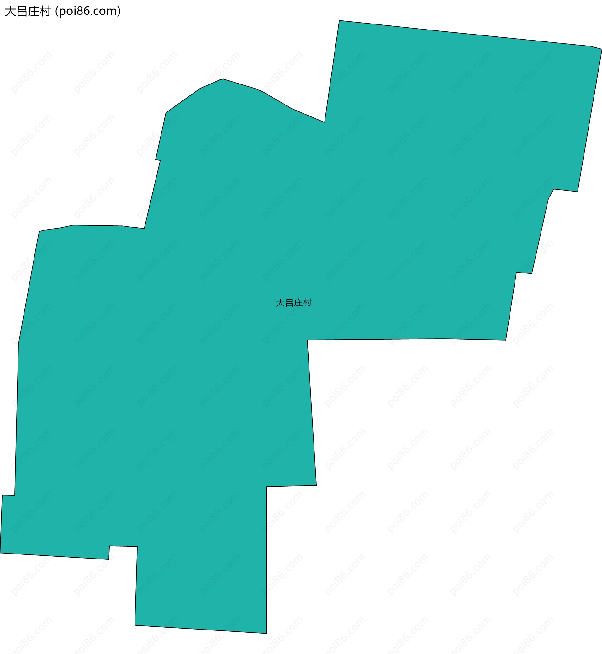 大吕庄村边界地图